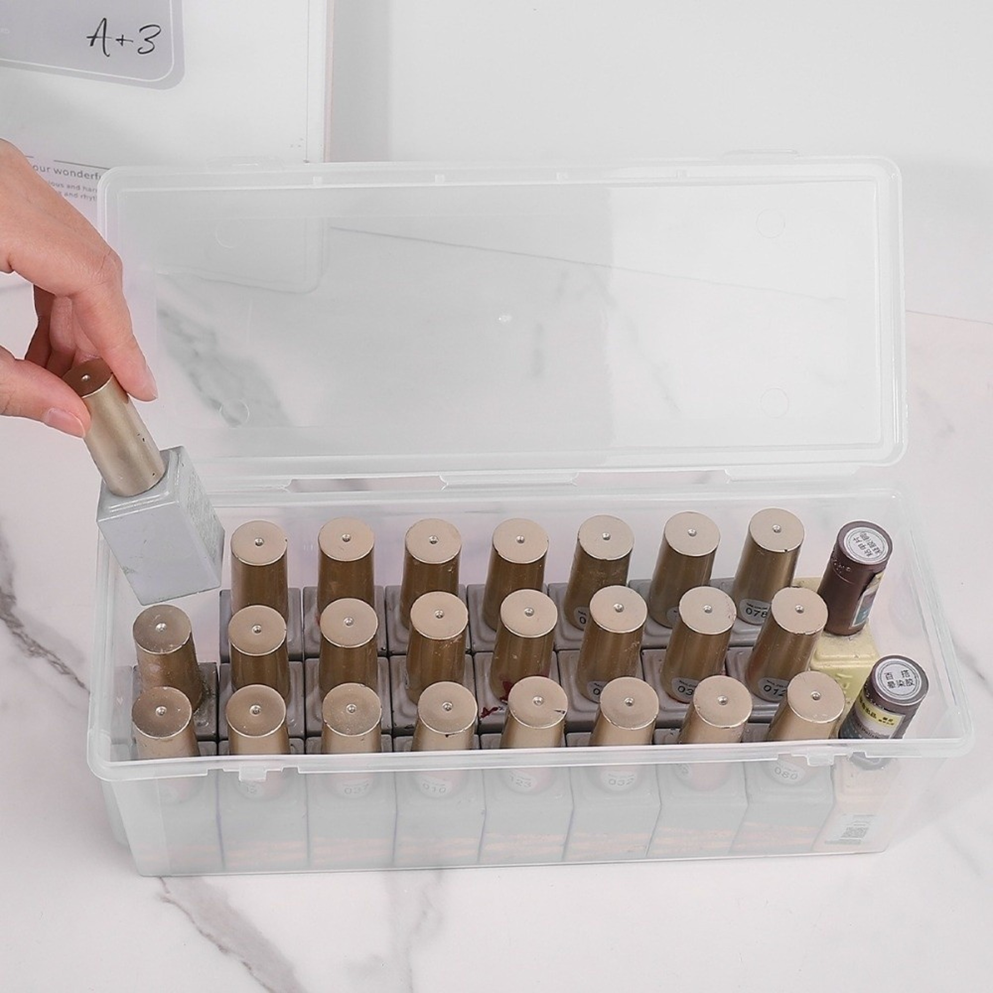 Clear Nail Polish Organizer Box With Lid Large Capacity Nail Art Storage Case 5
