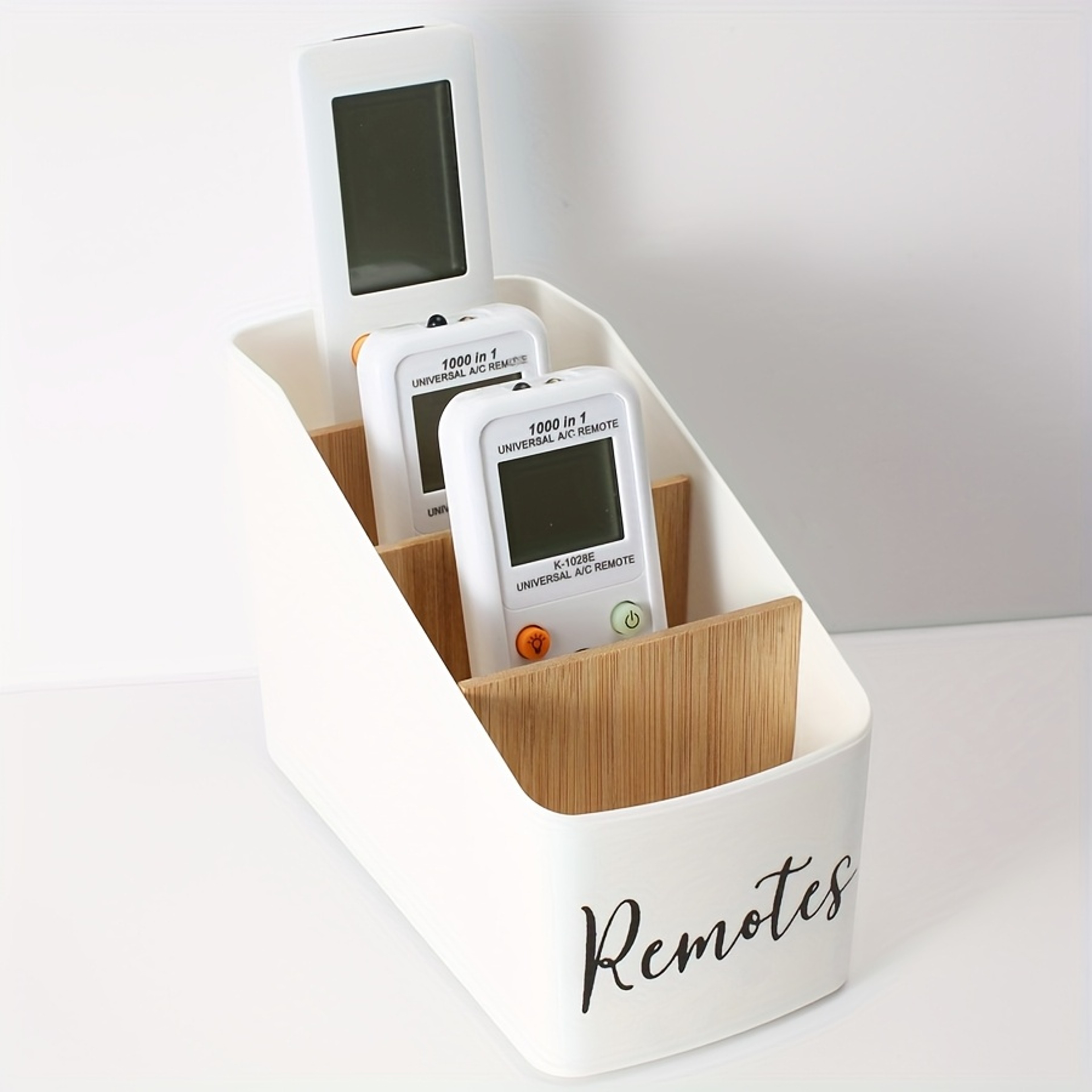 4 Compartment Remote Control Holder And Desk Organizer For Home Office And Bedside Storage 1
