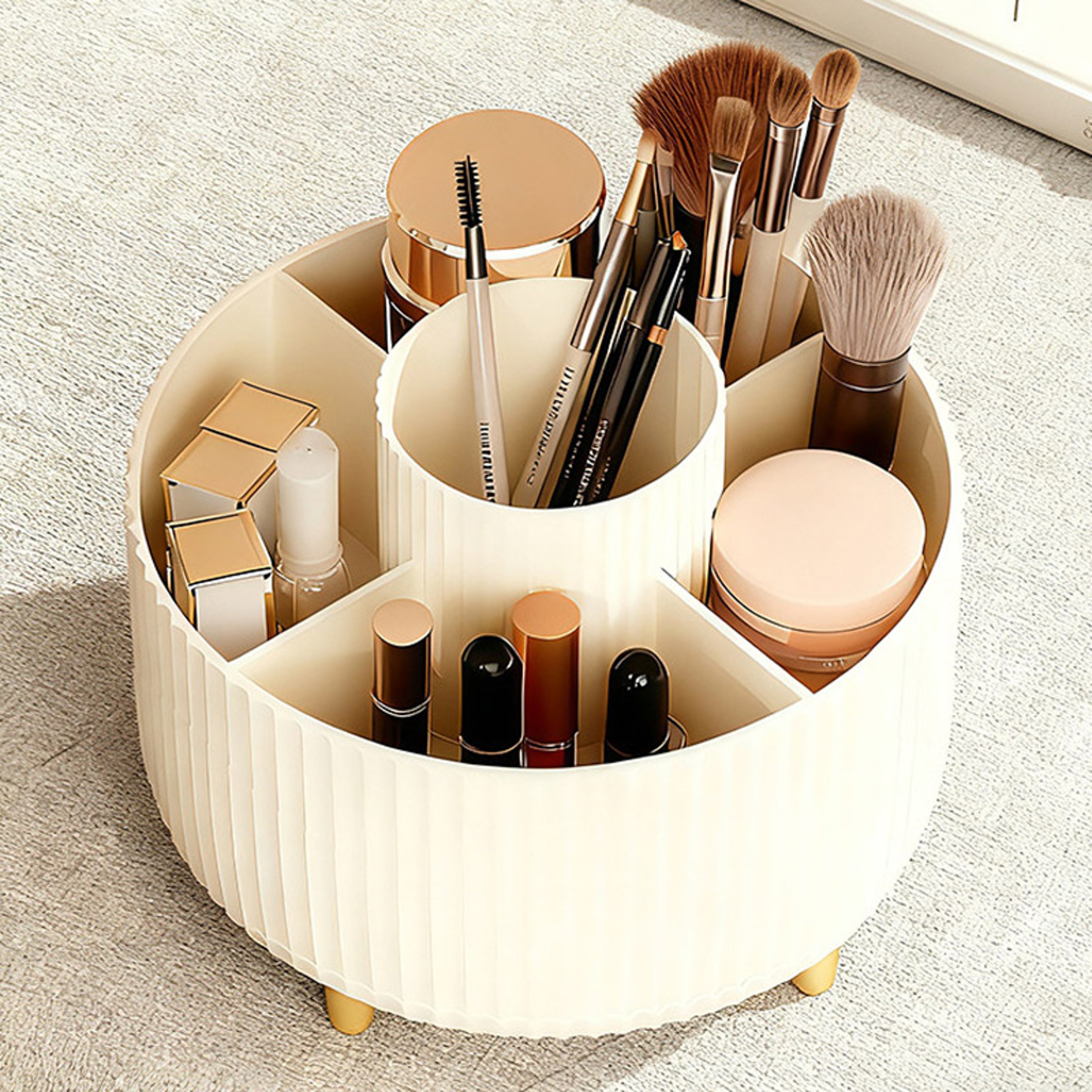 360 Rotating Makeup Organizer Large Capacity Cosmetic Storage Box 5