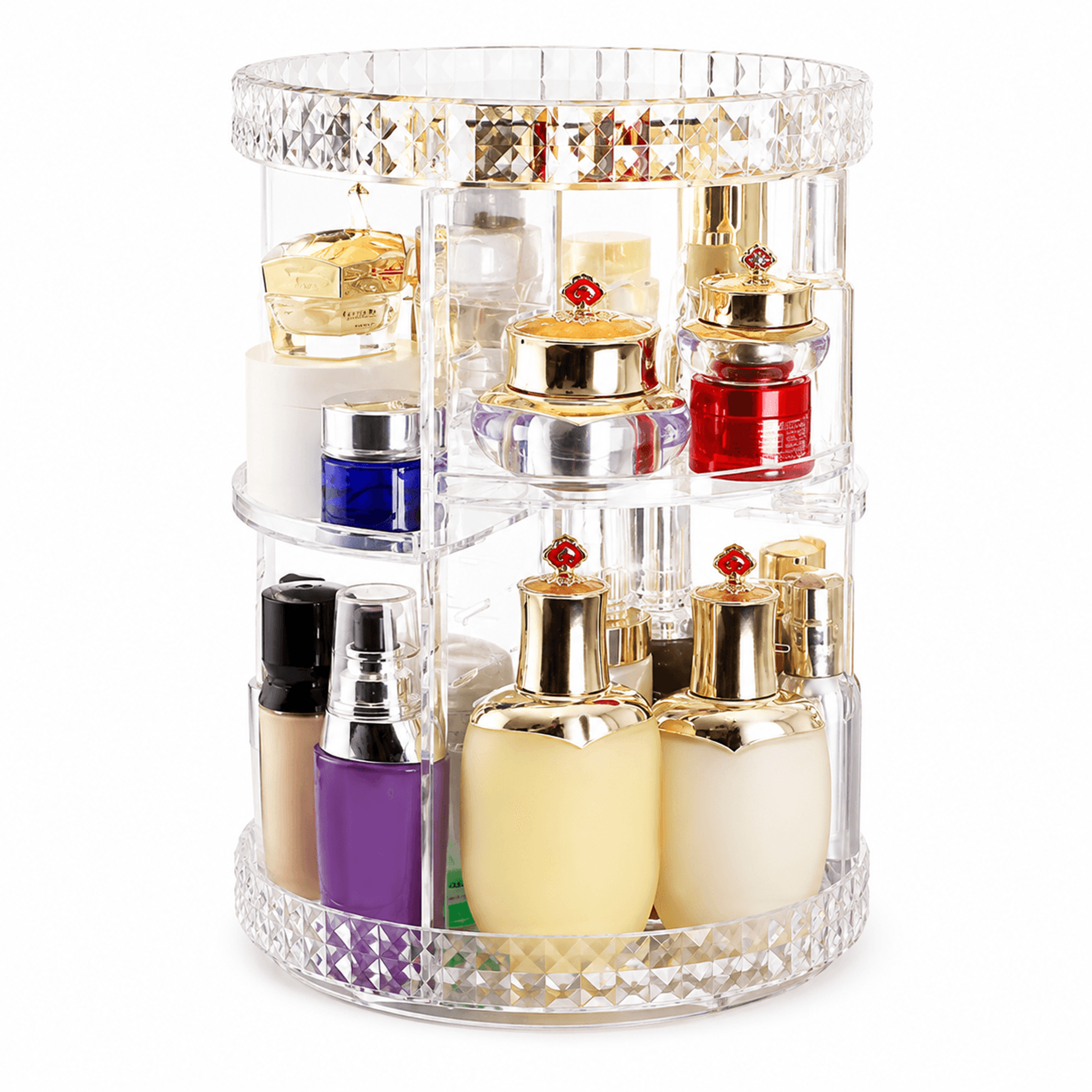 360 Rotating Acrylic Makeup Organizer Cosmetic Storage Box 0