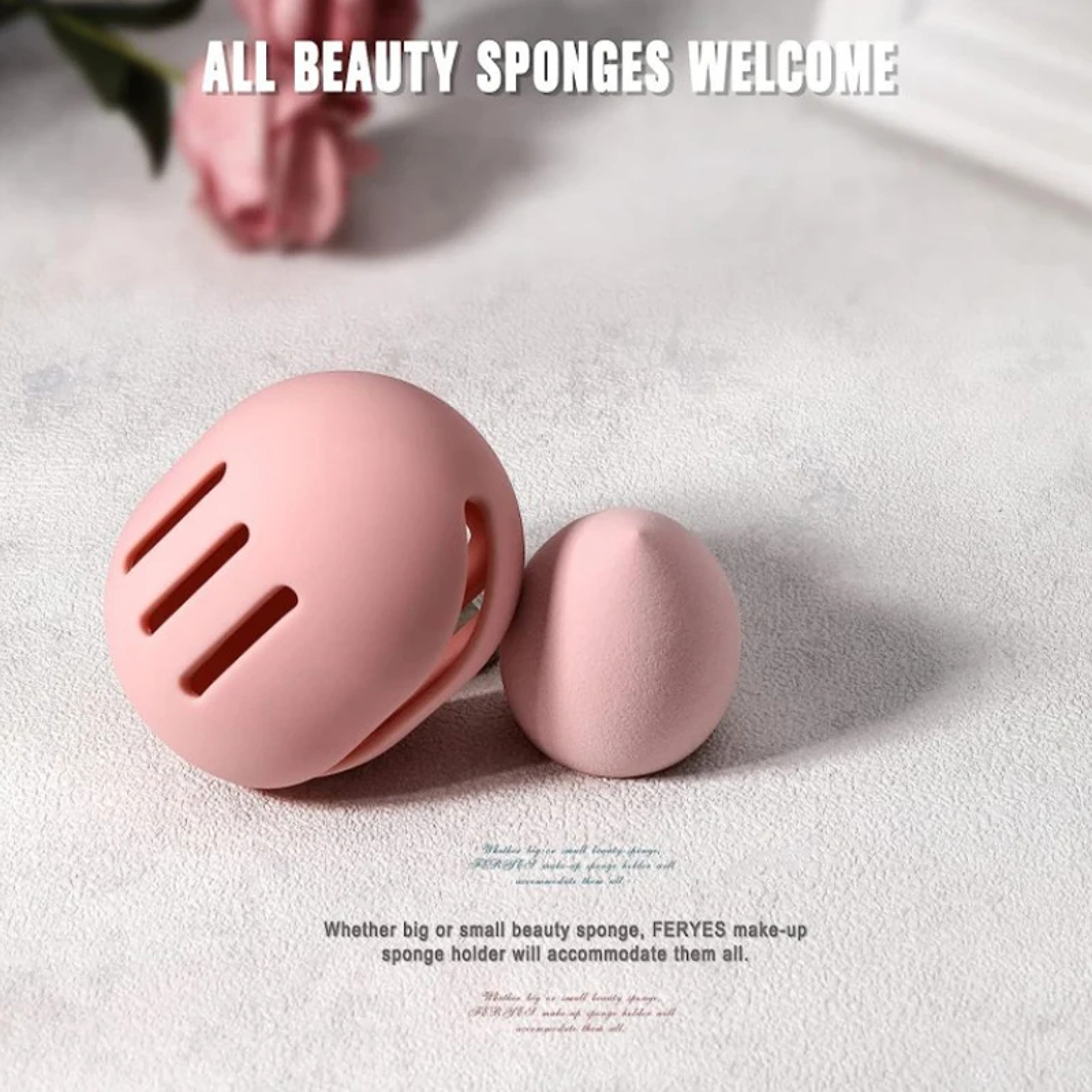 Silicone Makeup Sponge Holder Travel Case With Ventilated Multi Hole Storage 4