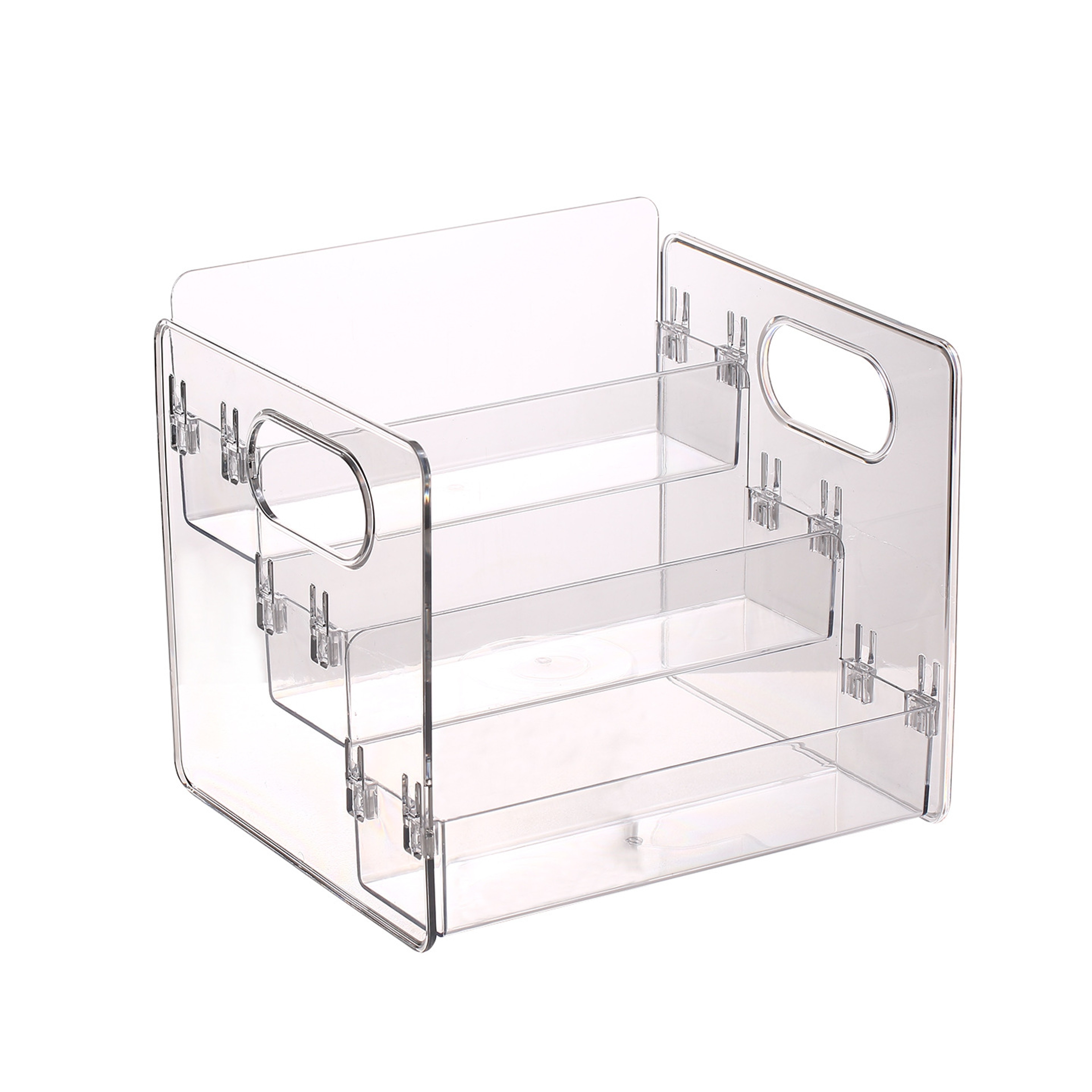 Transparent Cosmetic Storage Box Makeup Organizer With Large Compartments 0