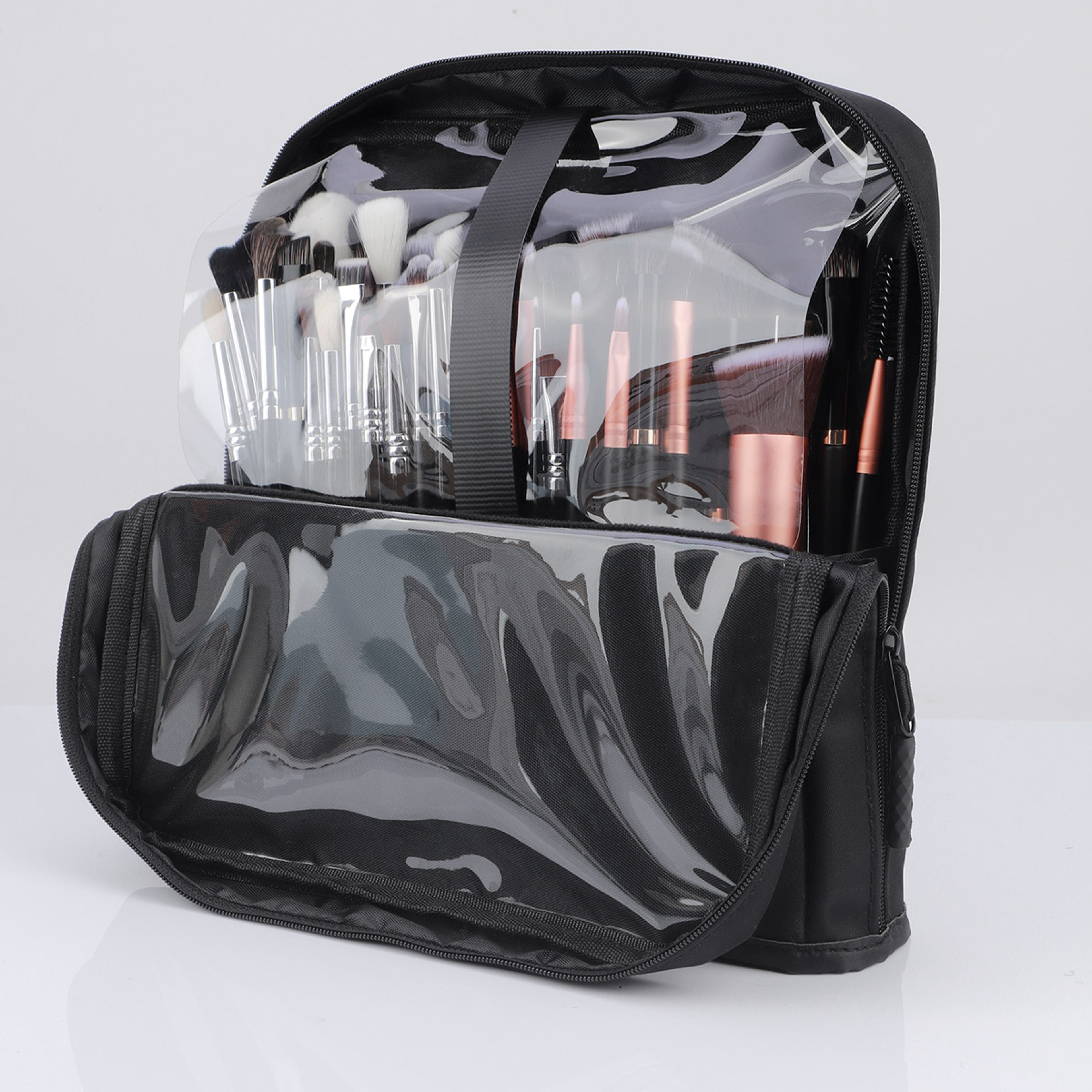Portable Makeup Bag Professional Brush Organizer Foldable Travel Cosmetic Handbag – view 1