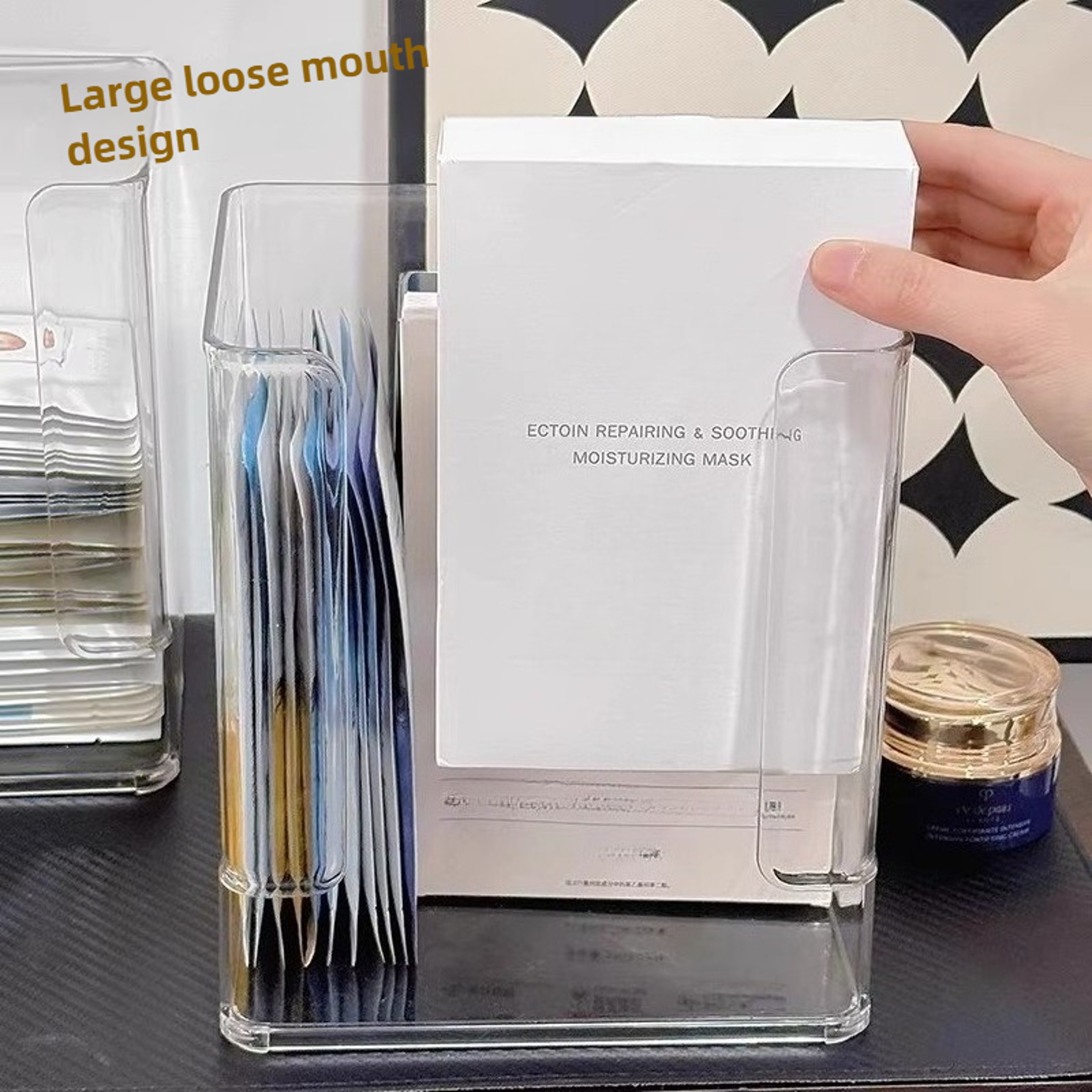 Large Acrylic Mask Storage Box Clear Skincare and Makeup Organizer – view 4