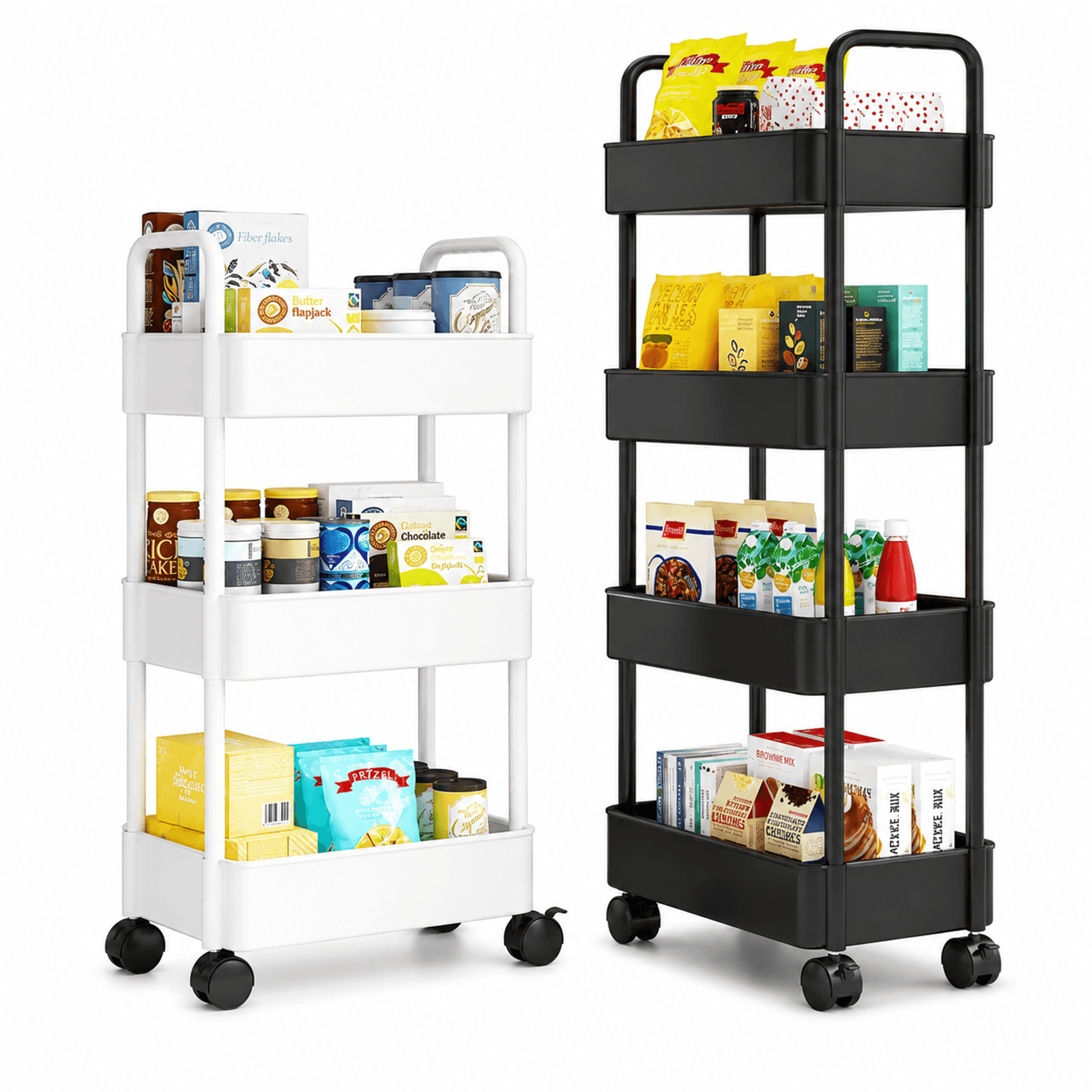 3 Tier Rolling Storage Cart Kitchen Bathroom Organizer Trolley With Wheels 0