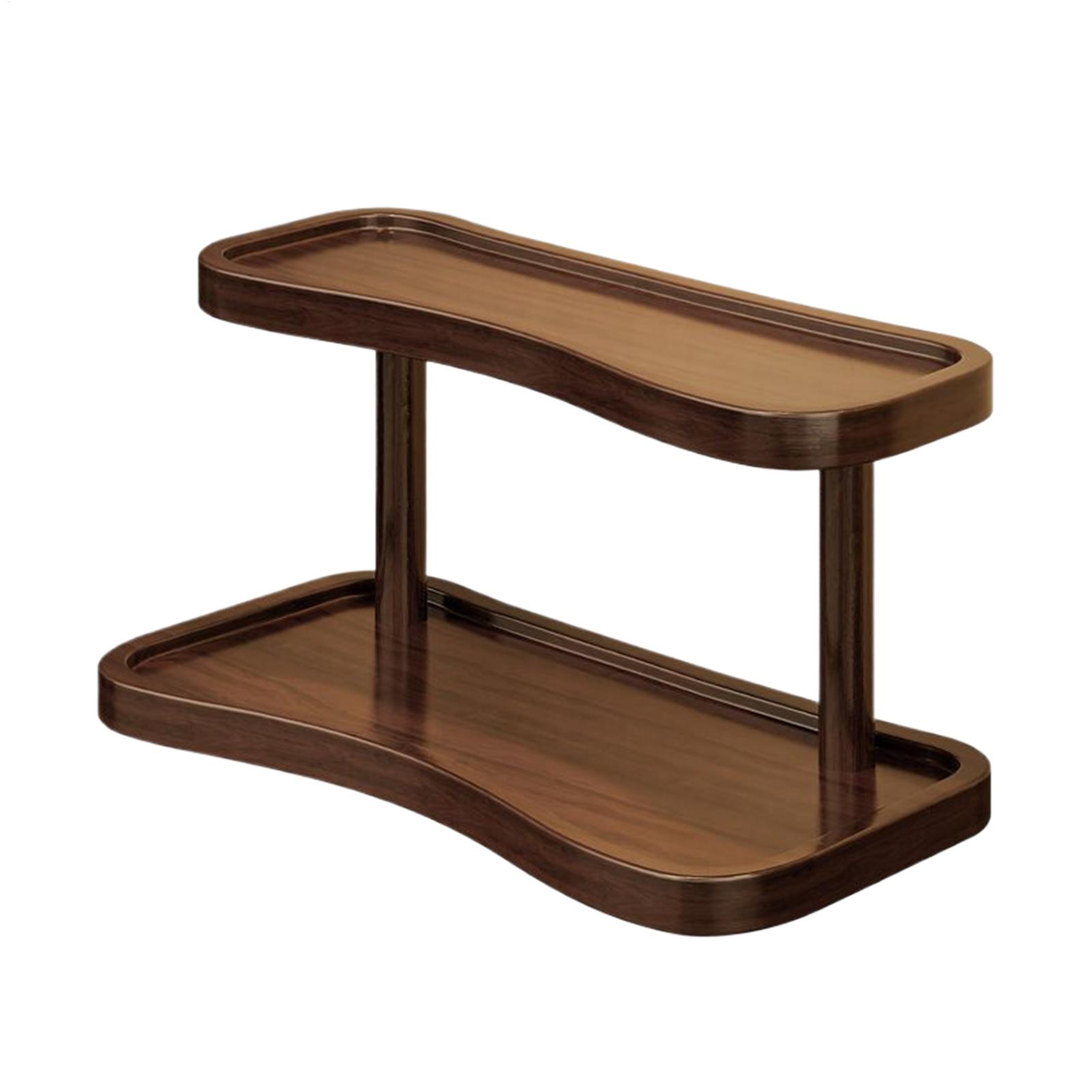 2 Tier Wooden Mug Rack Countertop Organizer For Coffee Mugs Makeup And Desktop Storage 0