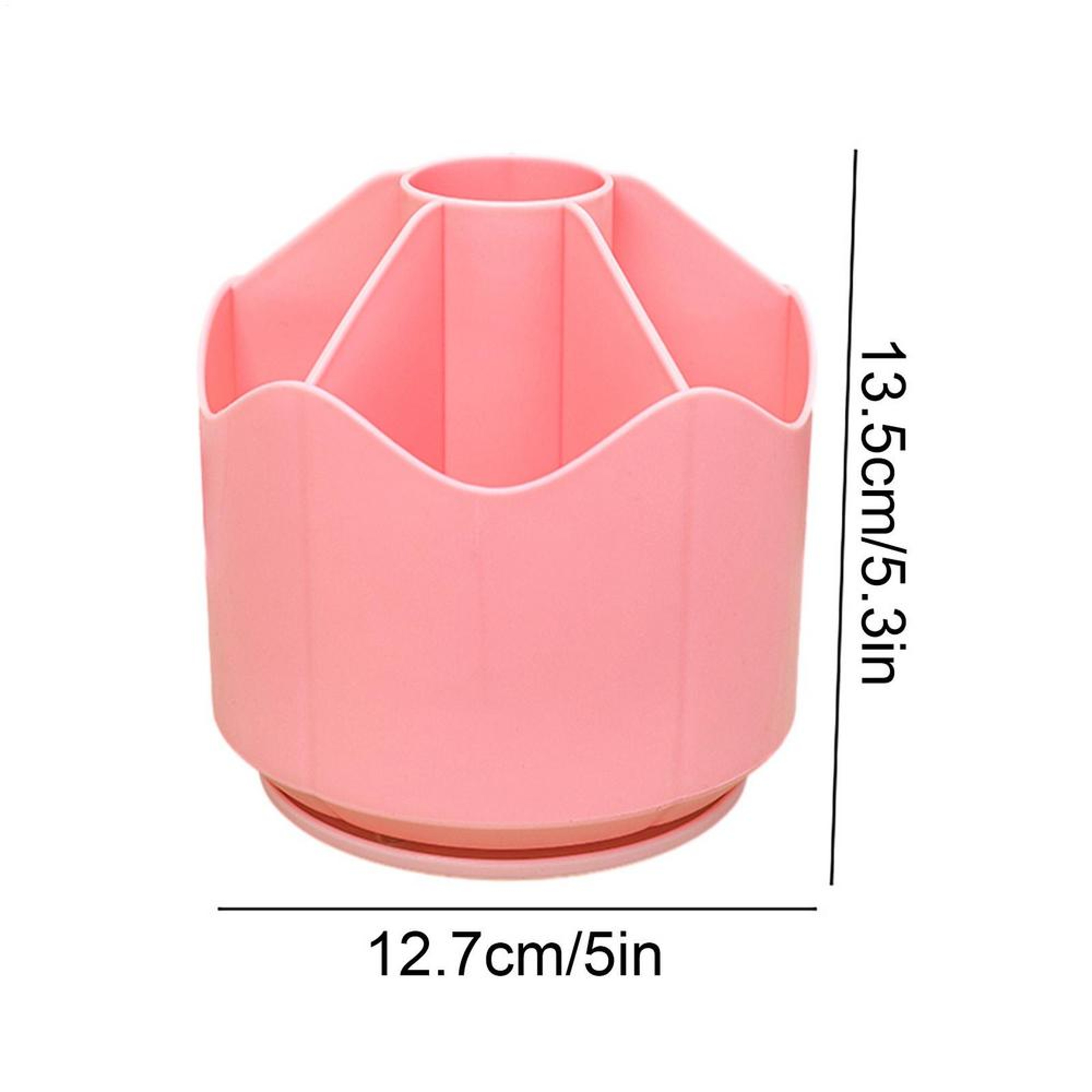 360 Degree Rotating Pen Holder Desk Organizer With 6 Compartments For Pens Markers Brushes And Stat 7