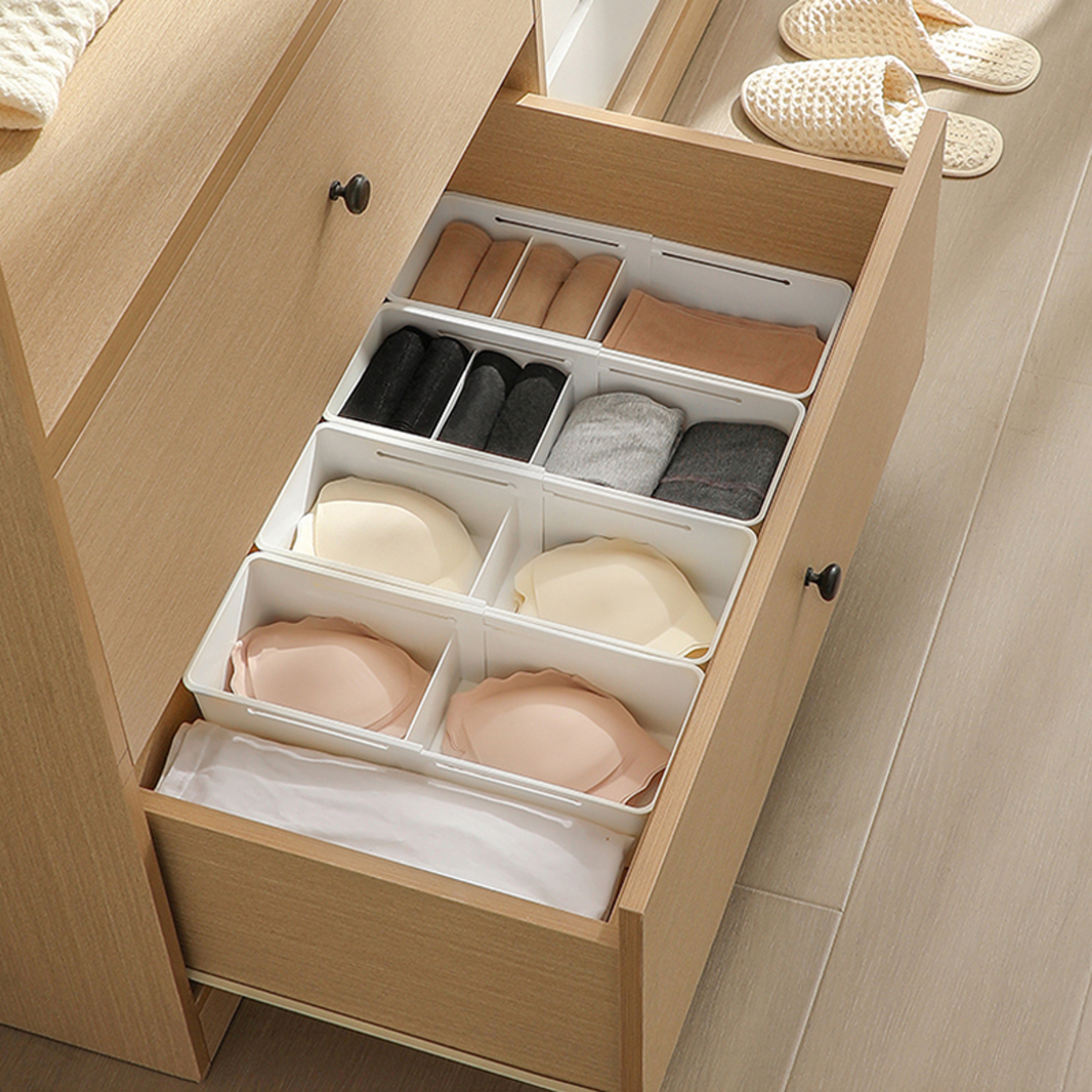 Adjustable Drawer Organizer With Dividers For Kitchen Makeup Socks And Office Storage 5