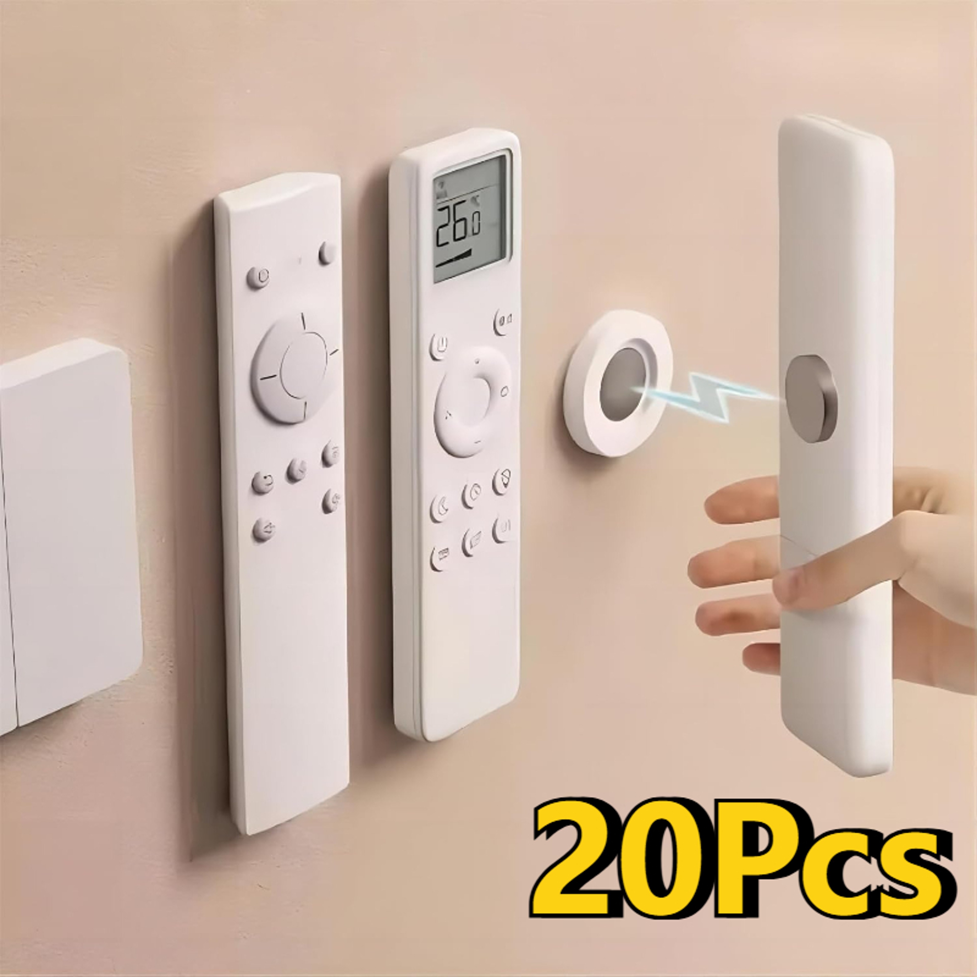 20 Pack Magnetic Remote Control Holder Wall Mount No Drill Organizer 1