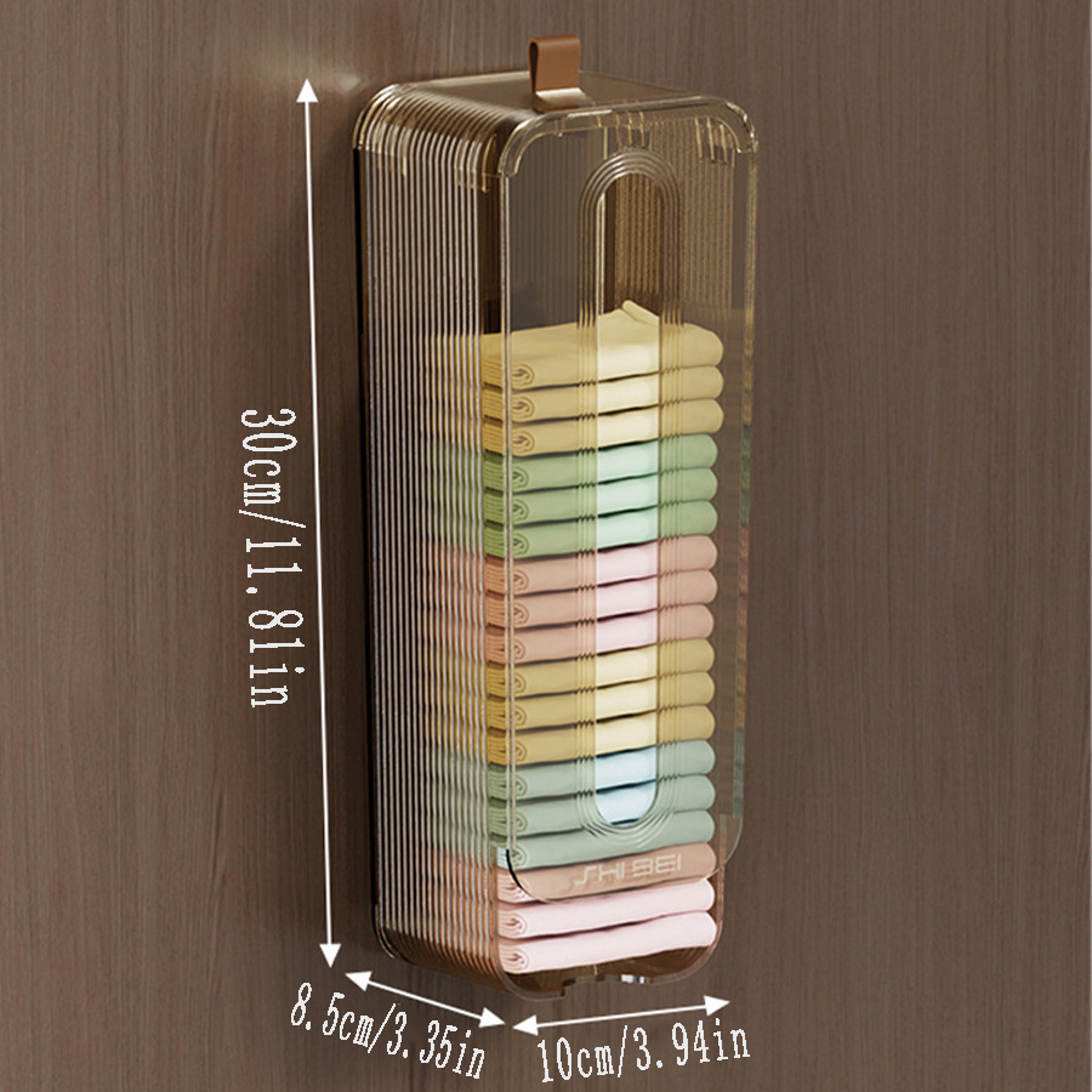 Wall Mounted Underwear Organizer No Drill Sock Storage Box 3