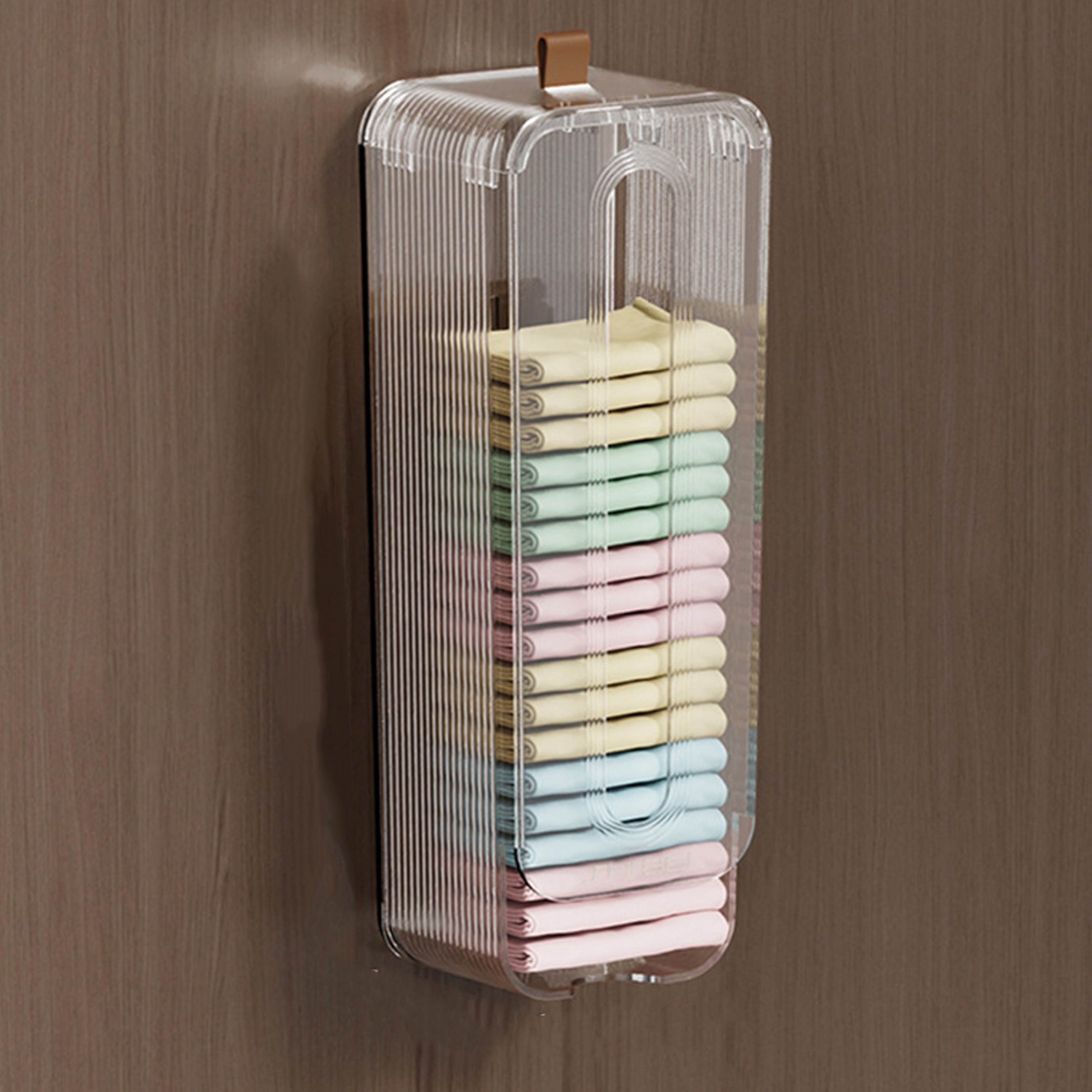Wall Mounted Underwear Organizer No Drill Sock Storage Box 7