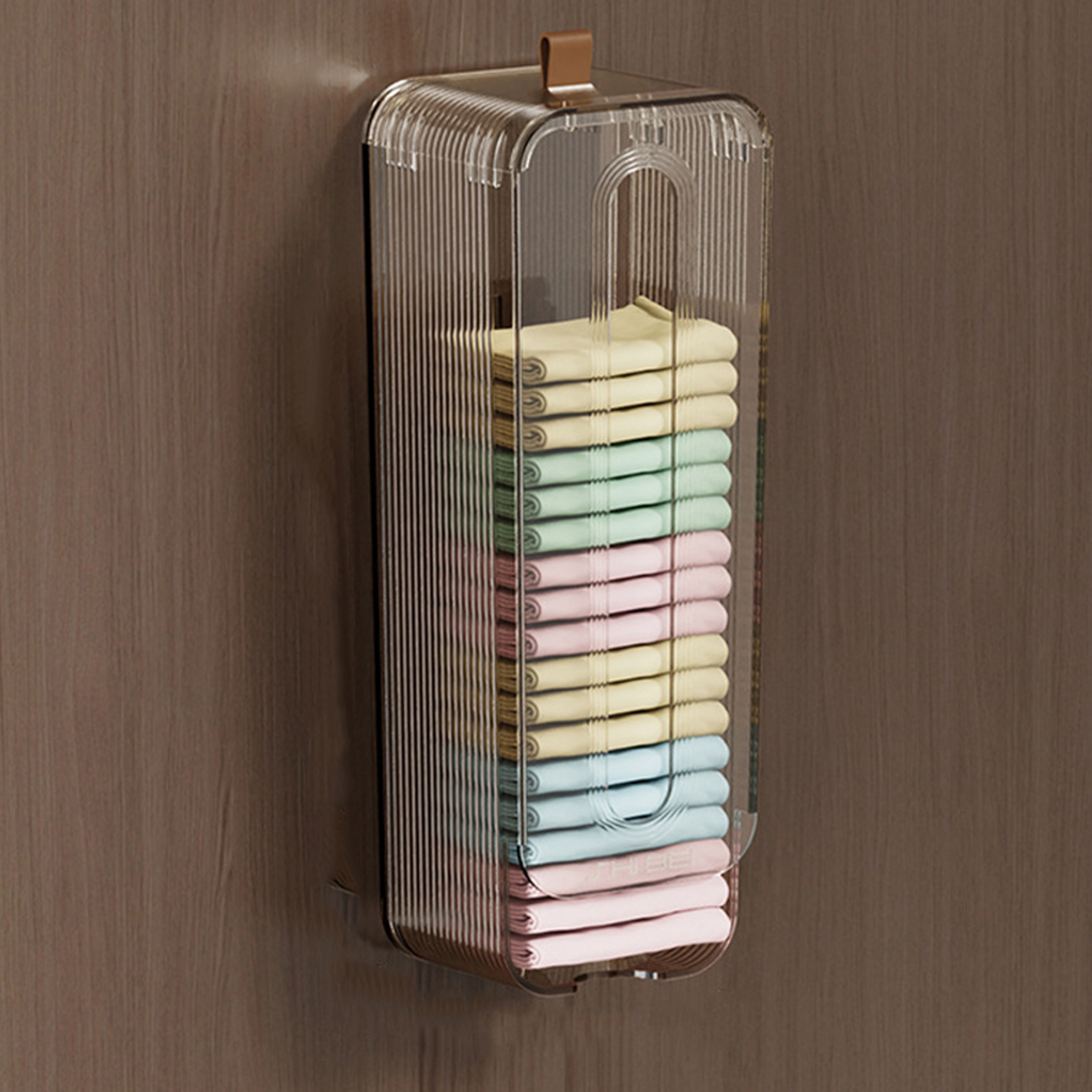 Wall Mounted Underwear Organizer No Drill Sock Storage Box 8