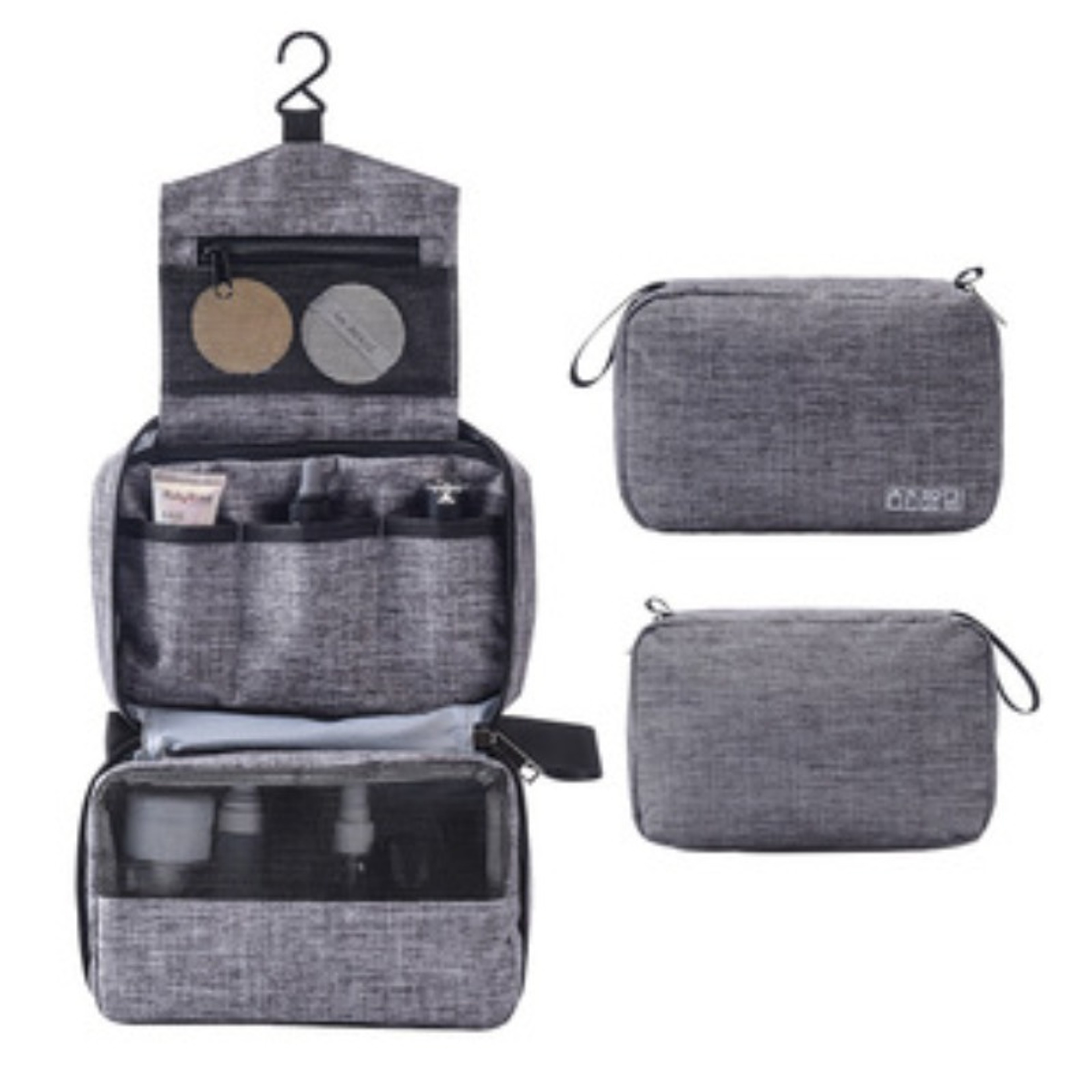 Waterproof Travel Toiletry Bag For Women With Hanging Hook Makeup Storage Organizer 0
