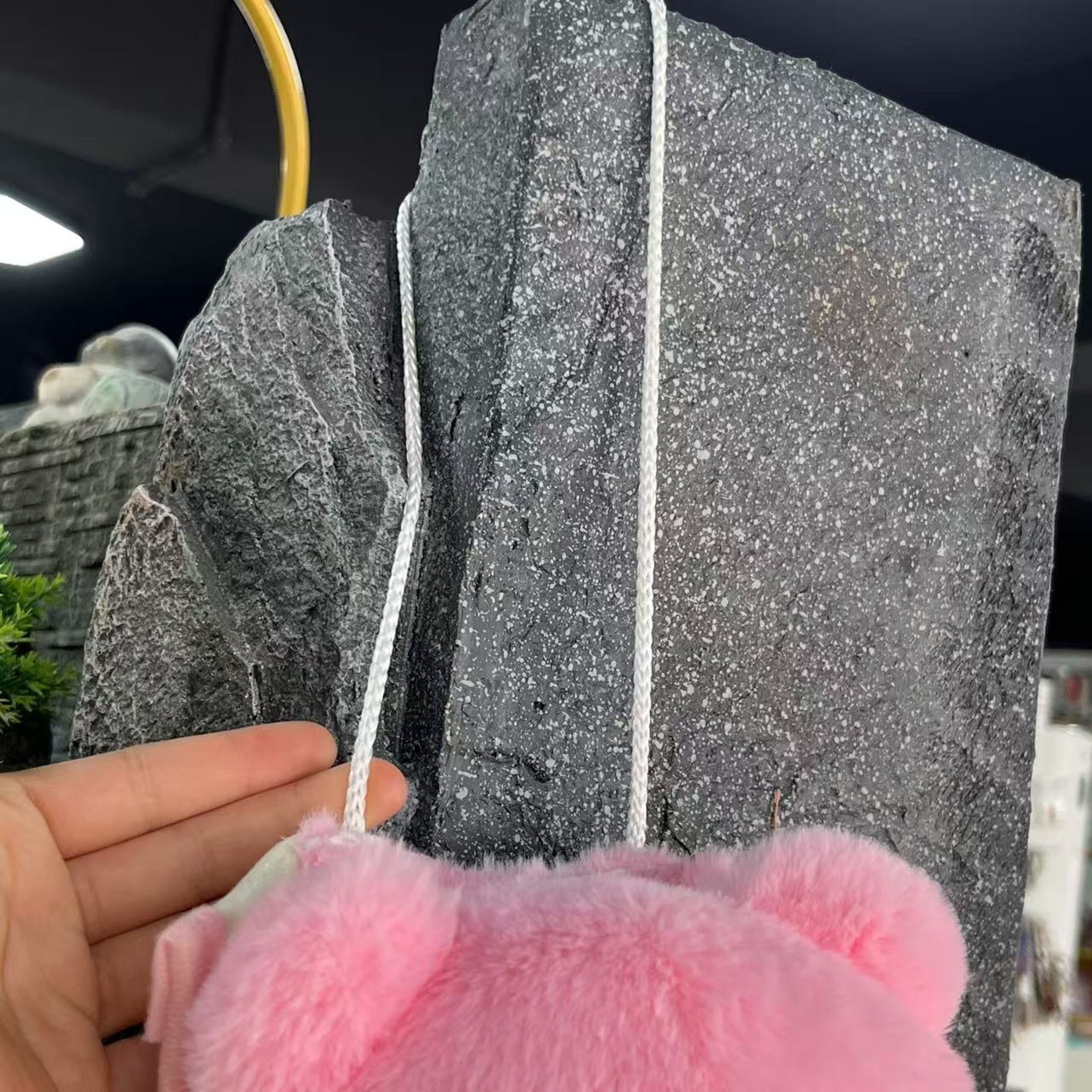 Cute Bear Hanging Storage Bag with Transparent Pockets for Stationery Jewelry and Small Items – view 3