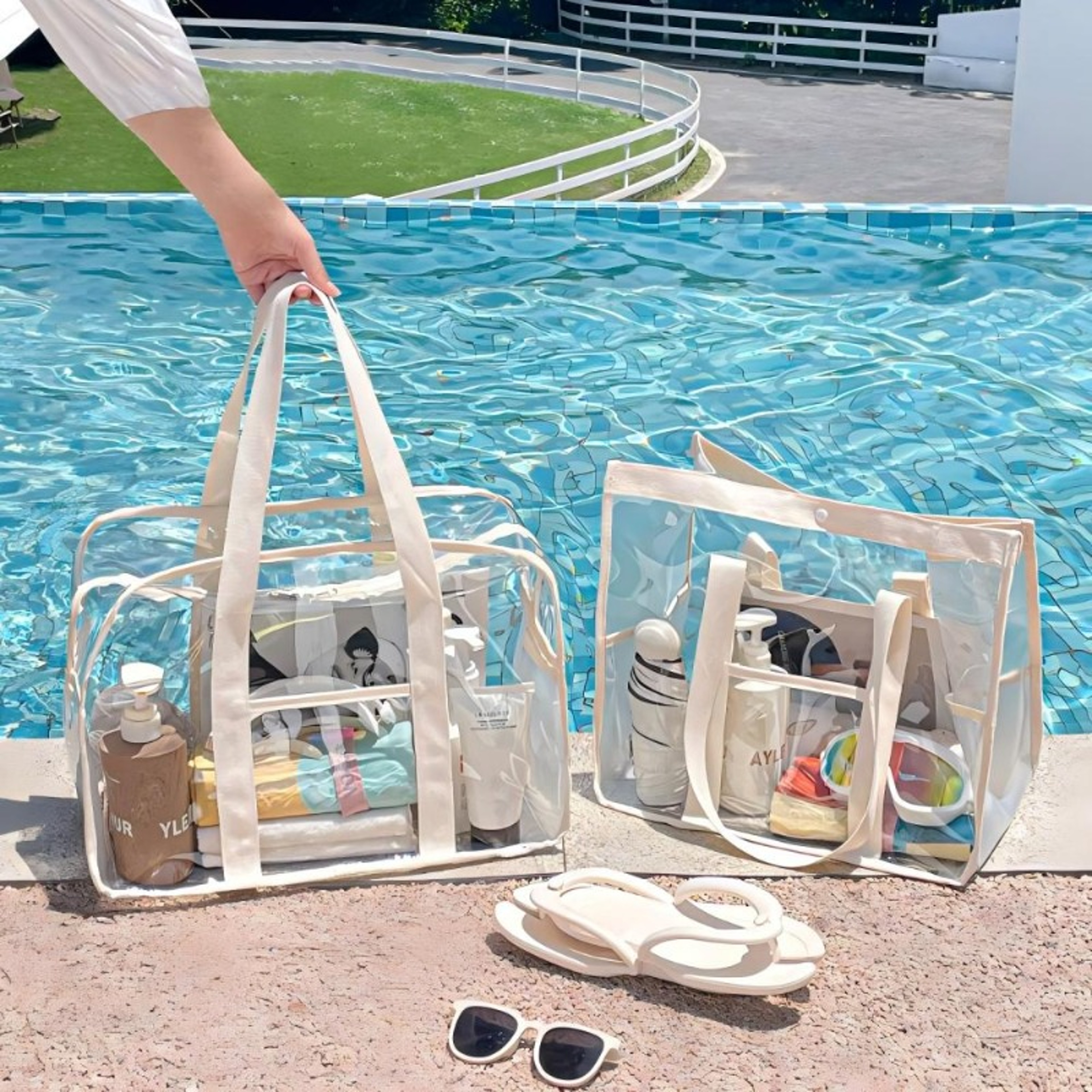 Waterproof Beach Bag Transparent PVC Travel Organizer Makeup Pouch 1