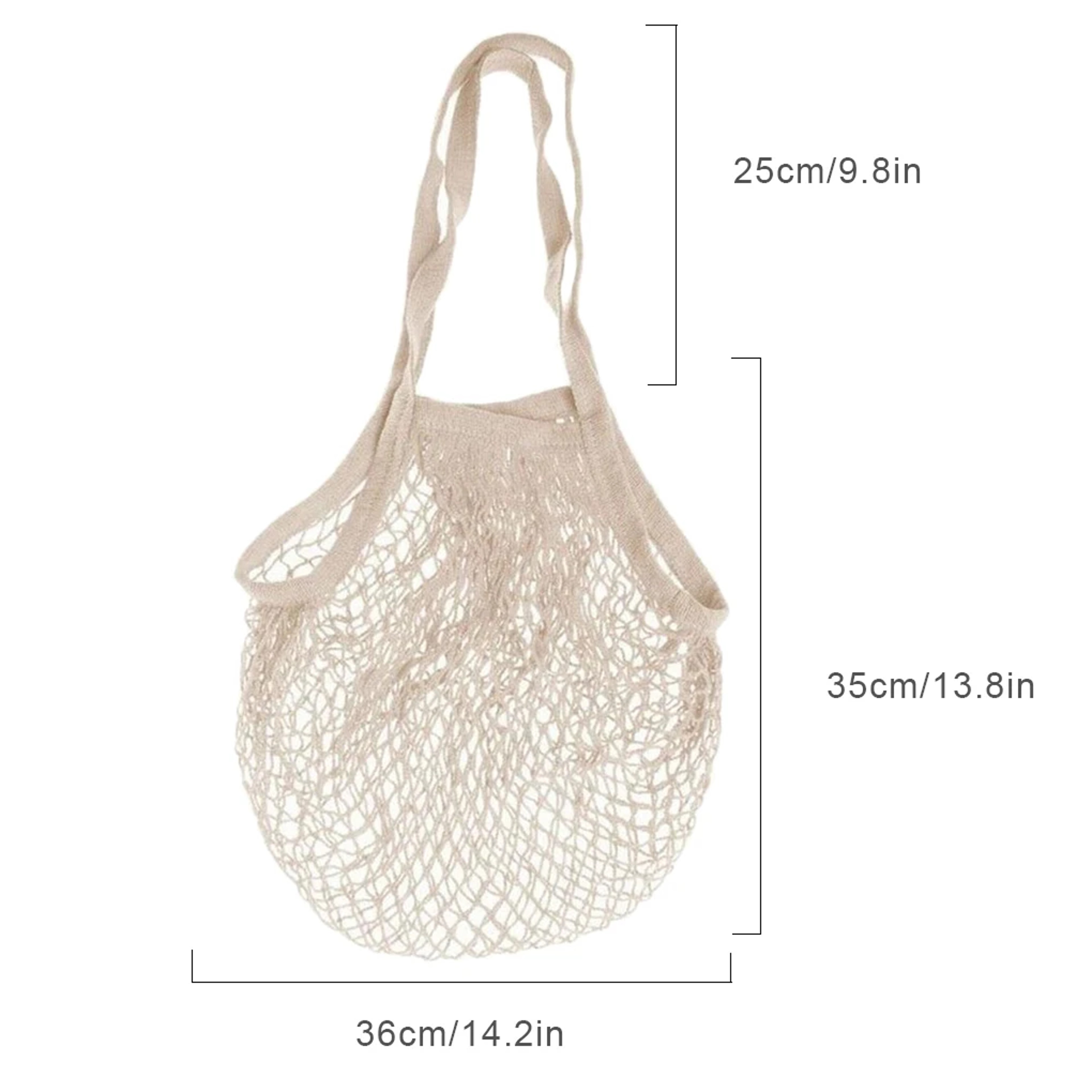 Reusable Cotton Mesh Grocery Bags Washable Produce Storage Shopping Tote – view 8