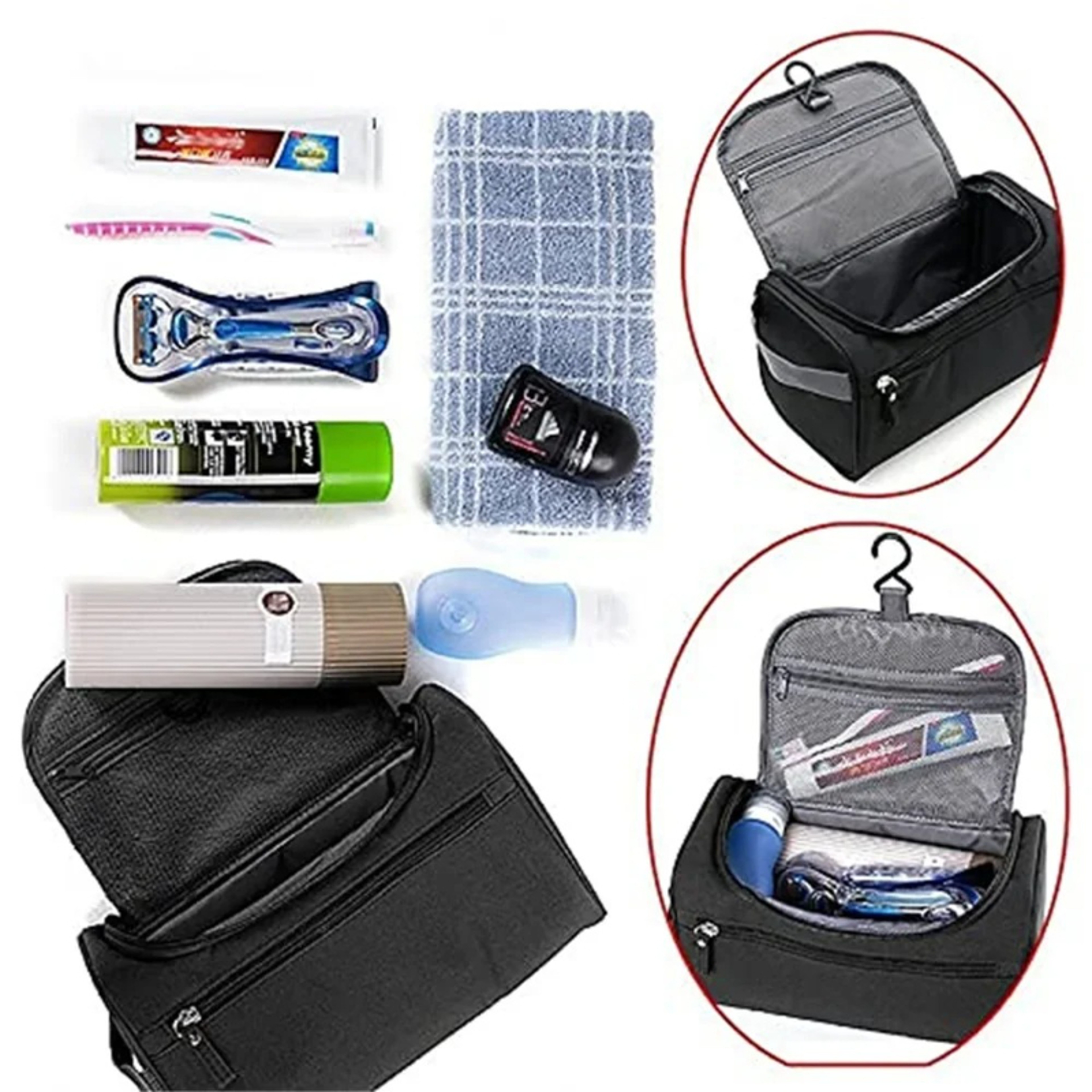 Waterproof Makeup Bag Travel Toiletry Bag Cosmetic Organizer Pouch for Men and Women – view 2