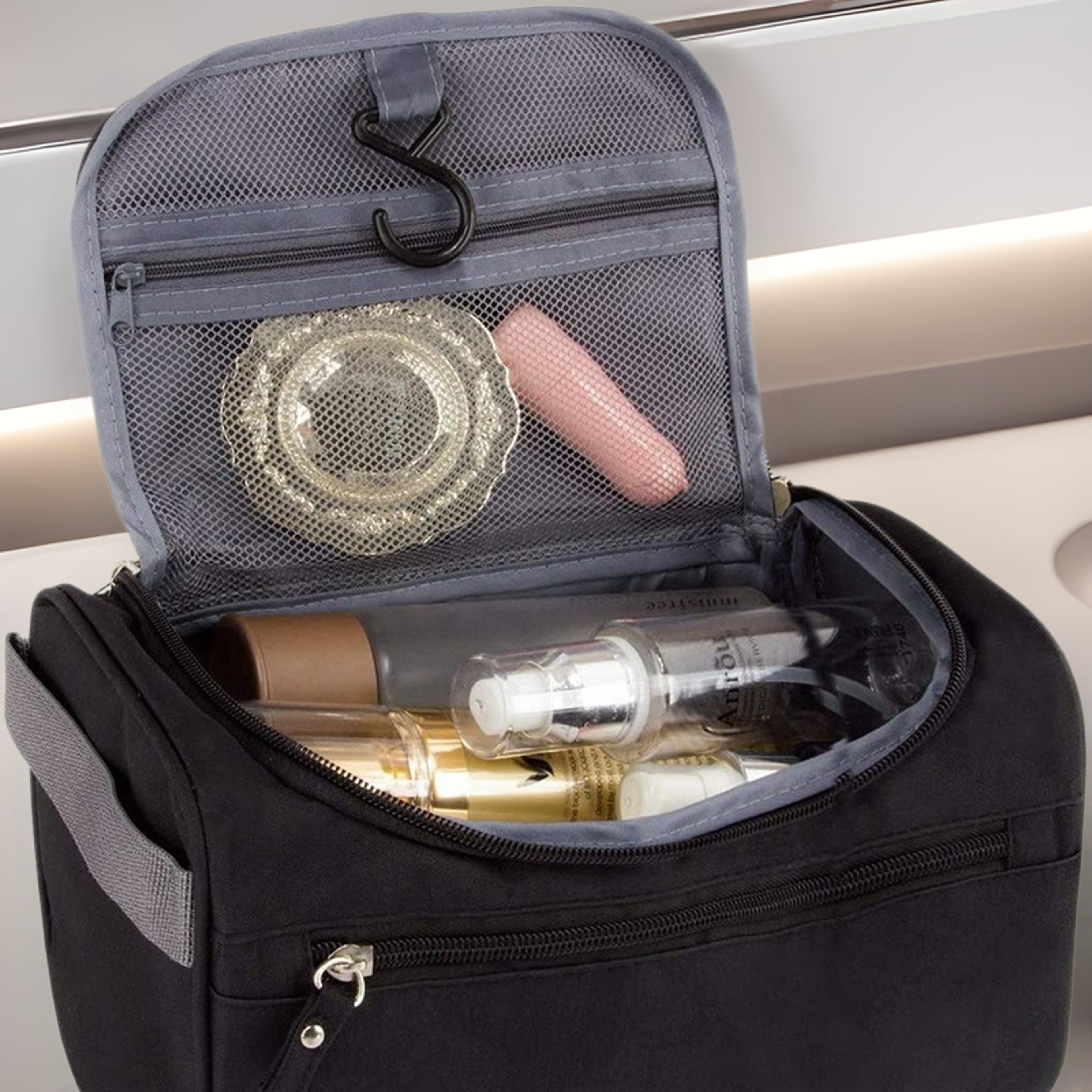 Waterproof Makeup Bag Travel Toiletry Bag Cosmetic Organizer Pouch for Men and Women – view 3