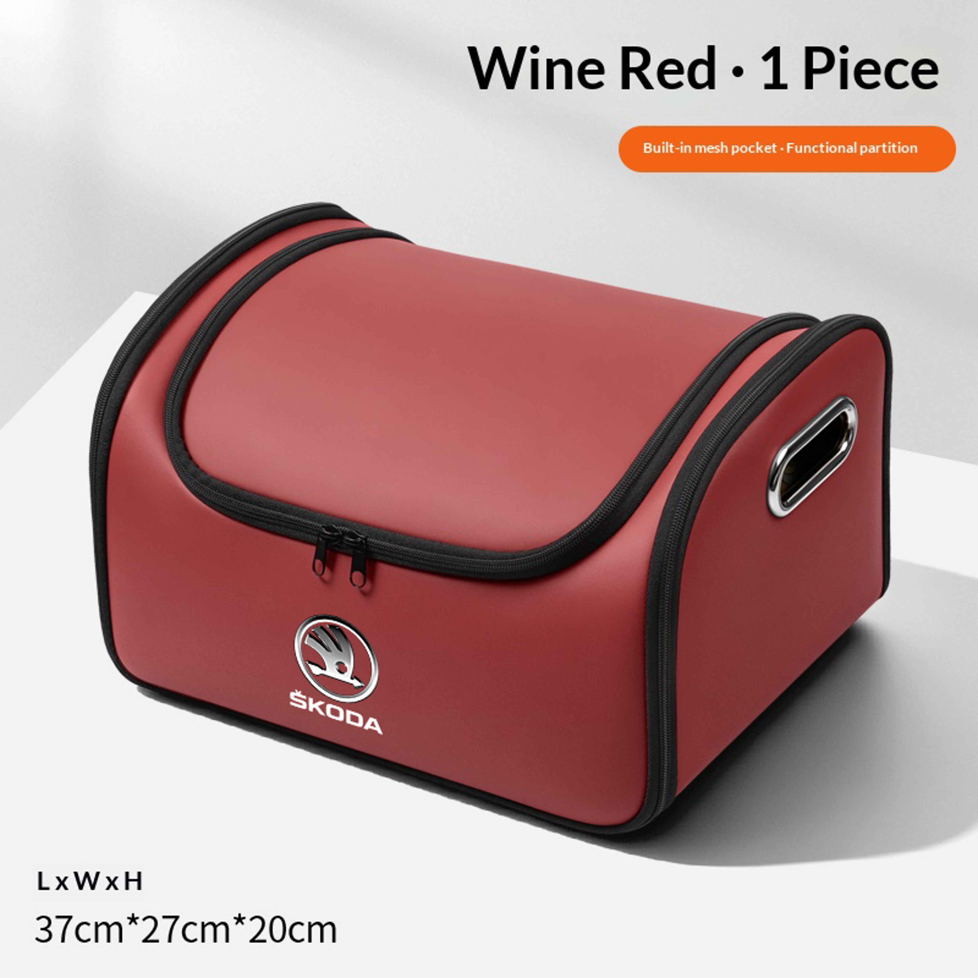Car Trunk Organizer Car Seat Storage Bag With Built In Pocket For Skoda 8