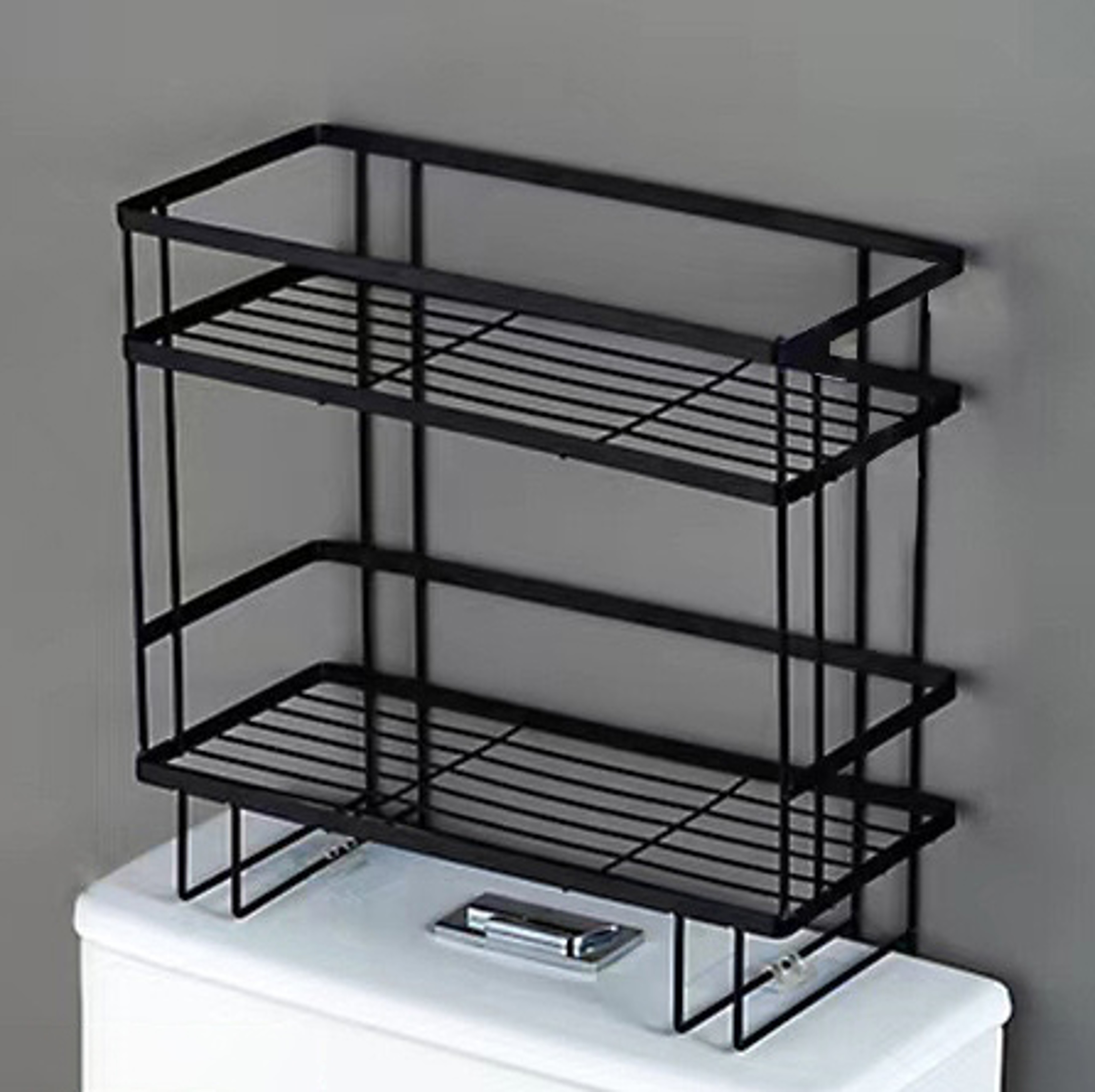 No Drill Bathroom Storage Rack Wall Mounted Shelf for Shampoo Towels and Cosmetics – view 7