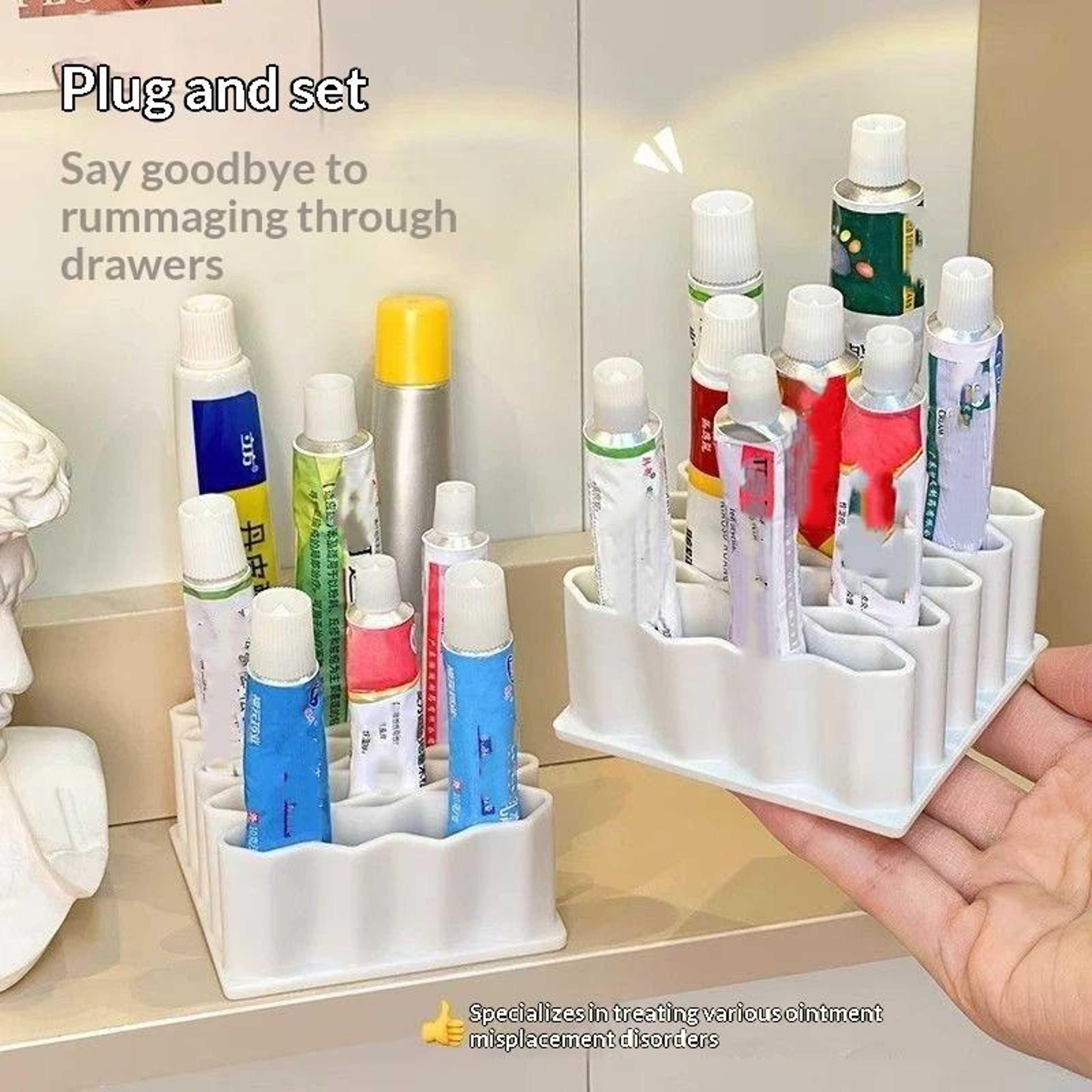 12 Slot Silicone Organizer Ointment Holder Cosmetic Storage Organizer For Tubes And Samples 2