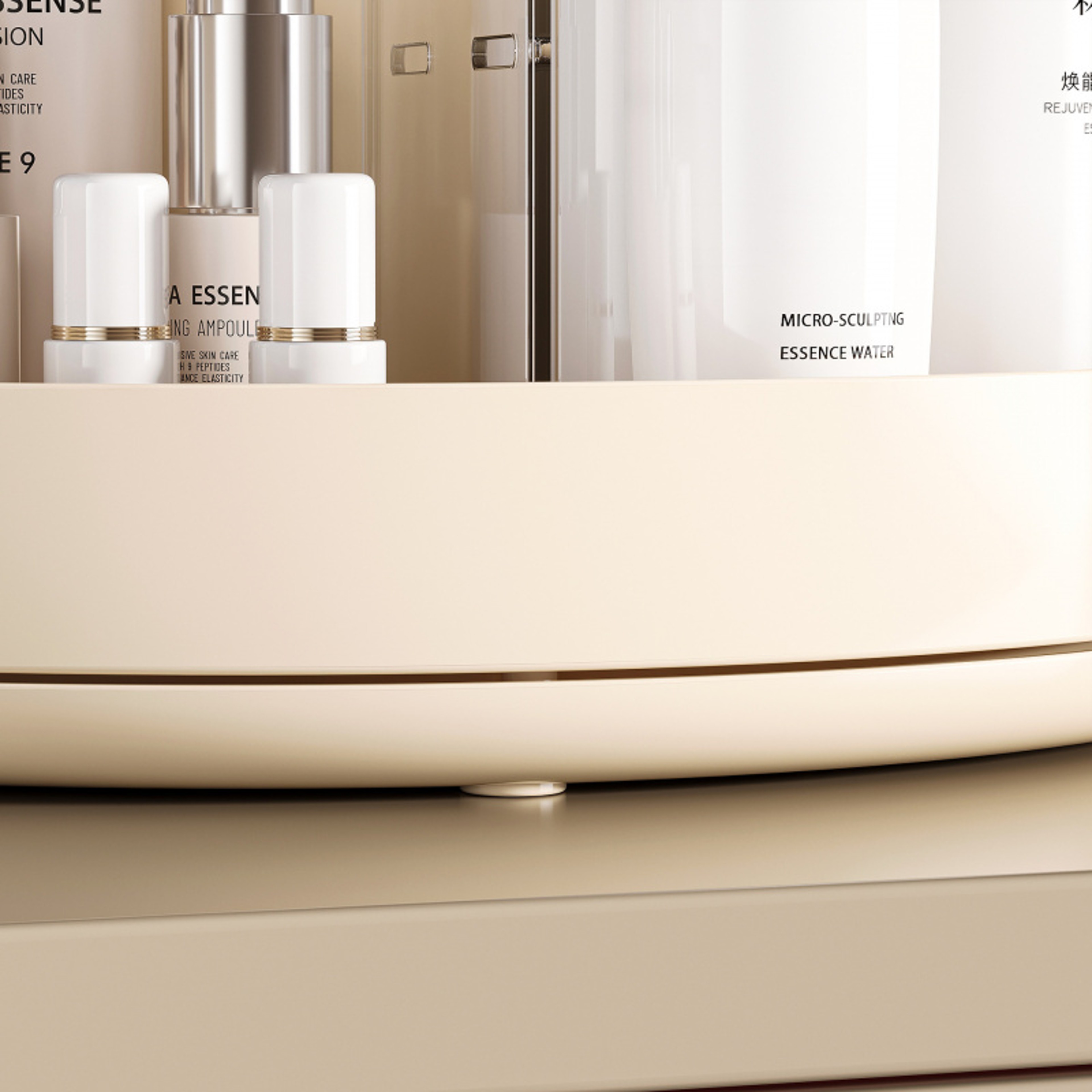 360 Rotating Makeup Organizer Acrylic Cosmetic Storage With Multi Layer Vanity Organizer 4