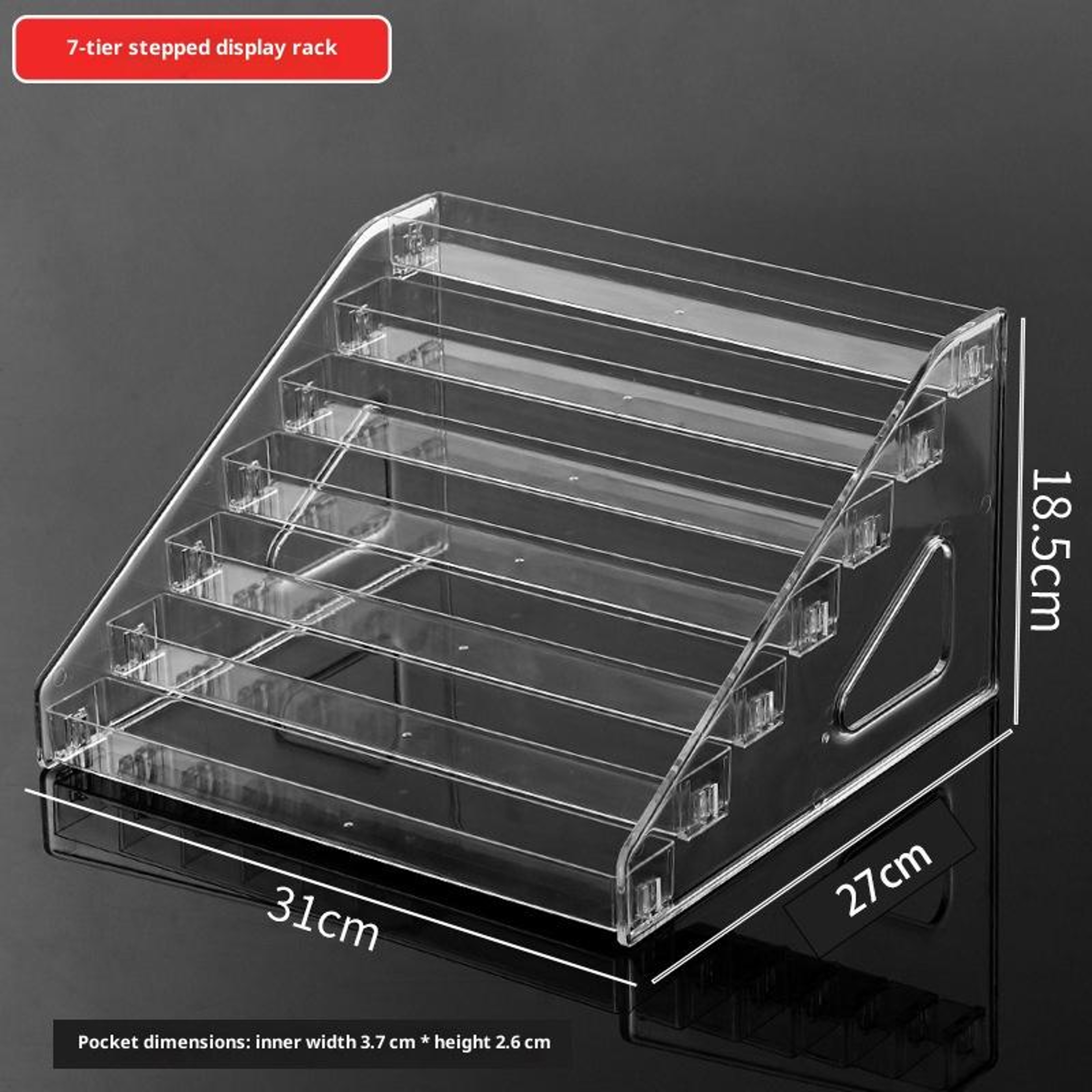 Multi Tier Clear Acrylic Nail Polish Organizer Cosmetic Display Stand Makeup Holder 6