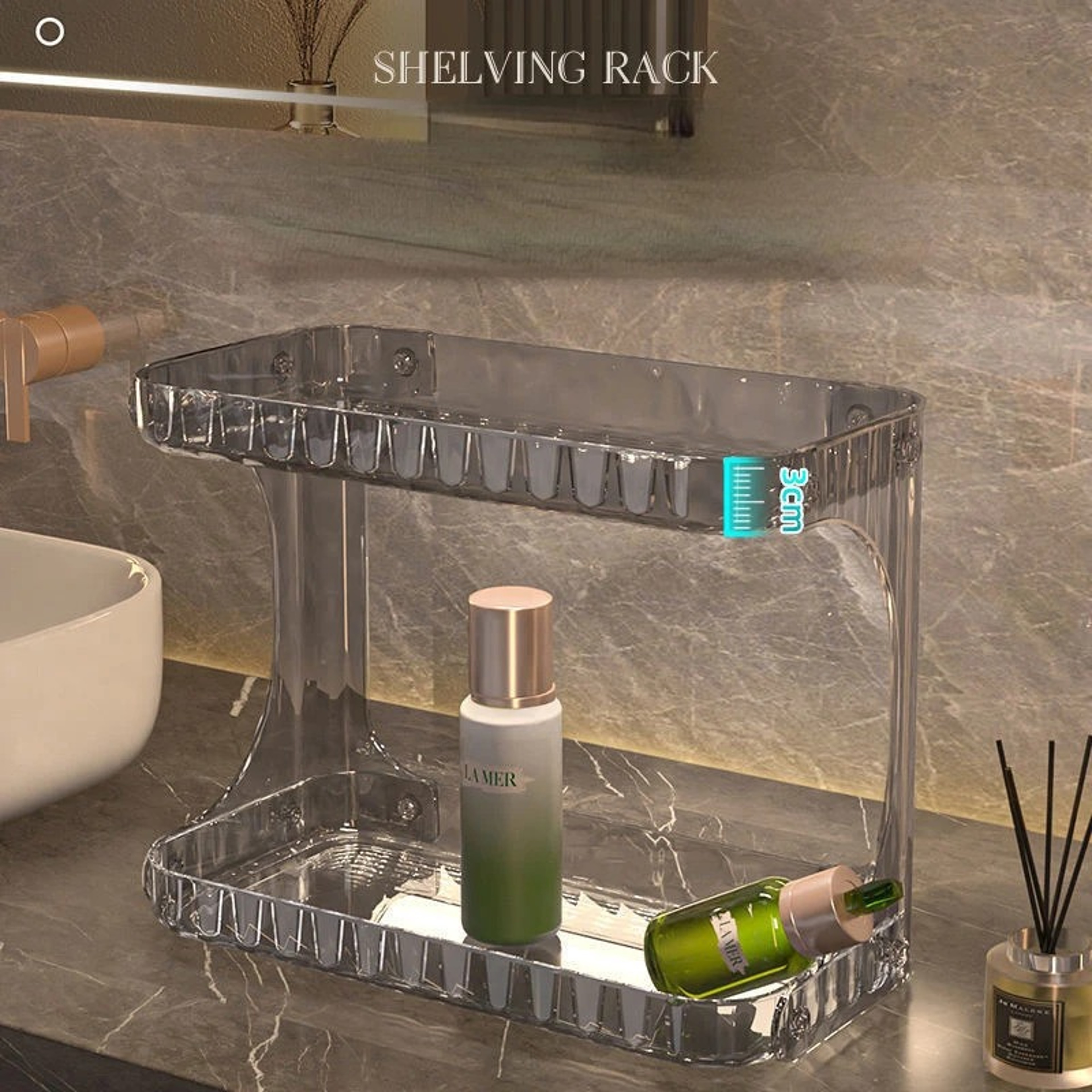 2 Tier Acrylic Makeup Organizer For Skincare Perfume And Vanity Storage 5