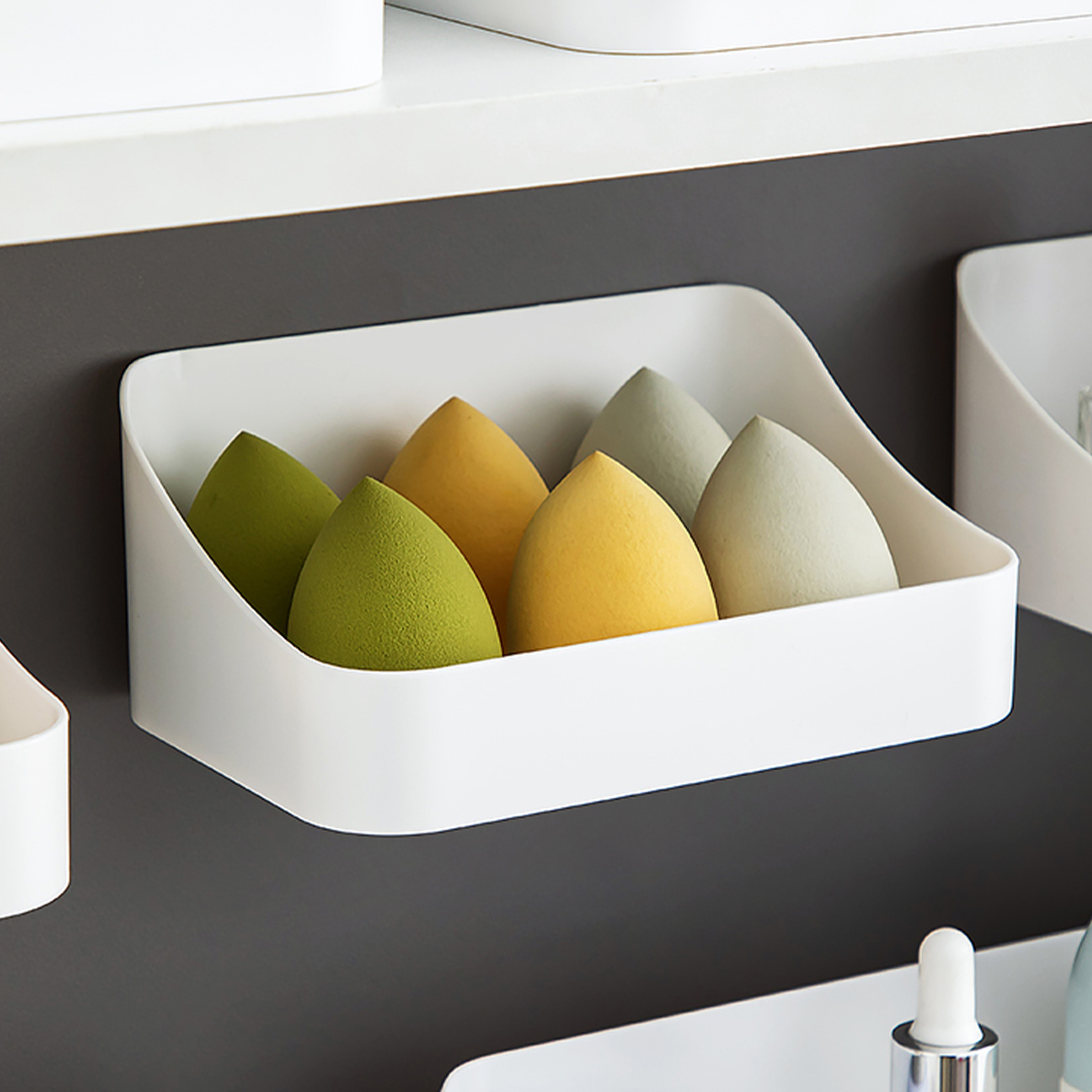 Space Saving Wall Mounted Bathroom Organizer No Drill Cosmetic Storage Rack – view 5
