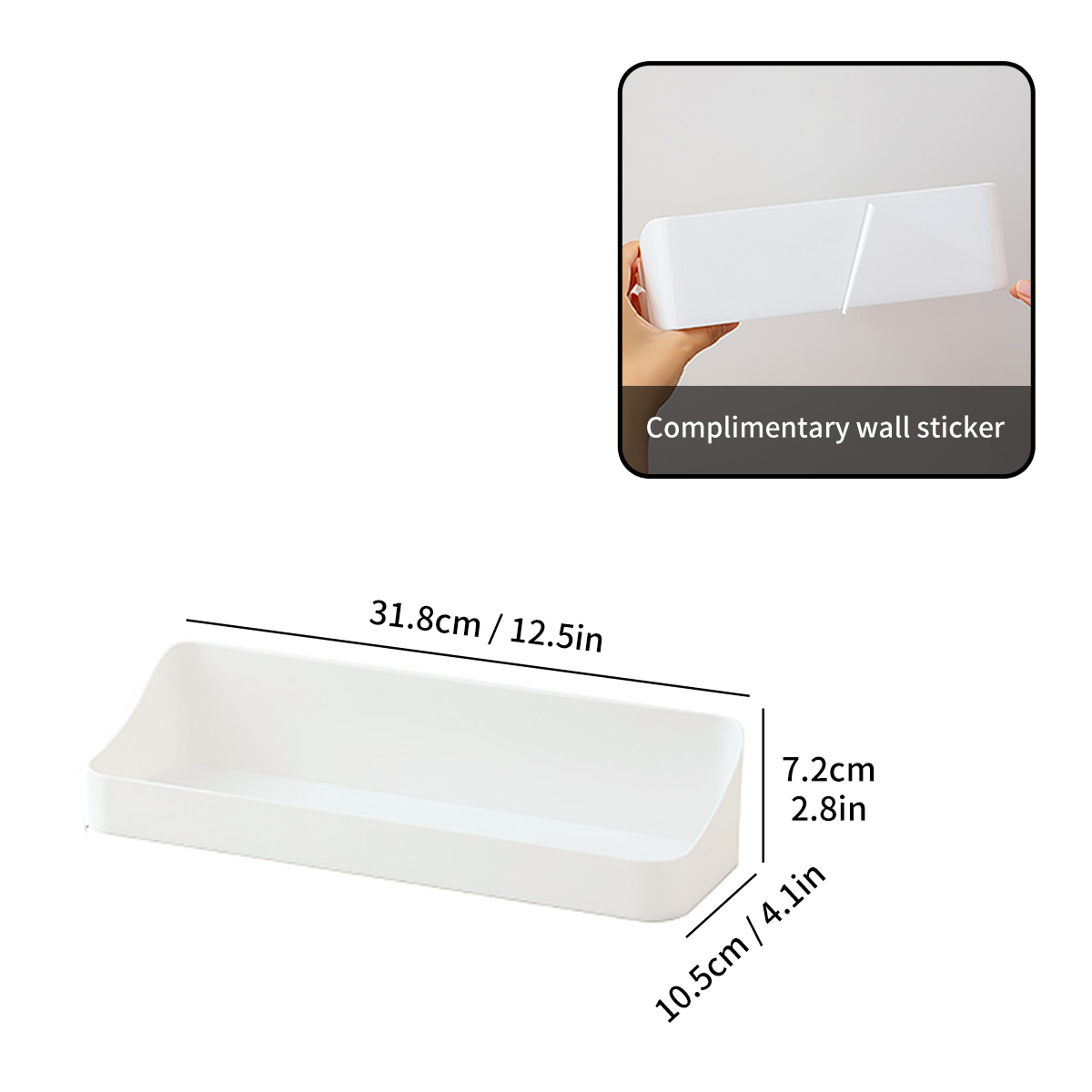 Space Saving Wall Mounted Bathroom Organizer No Drill Cosmetic Storage Rack – view 10