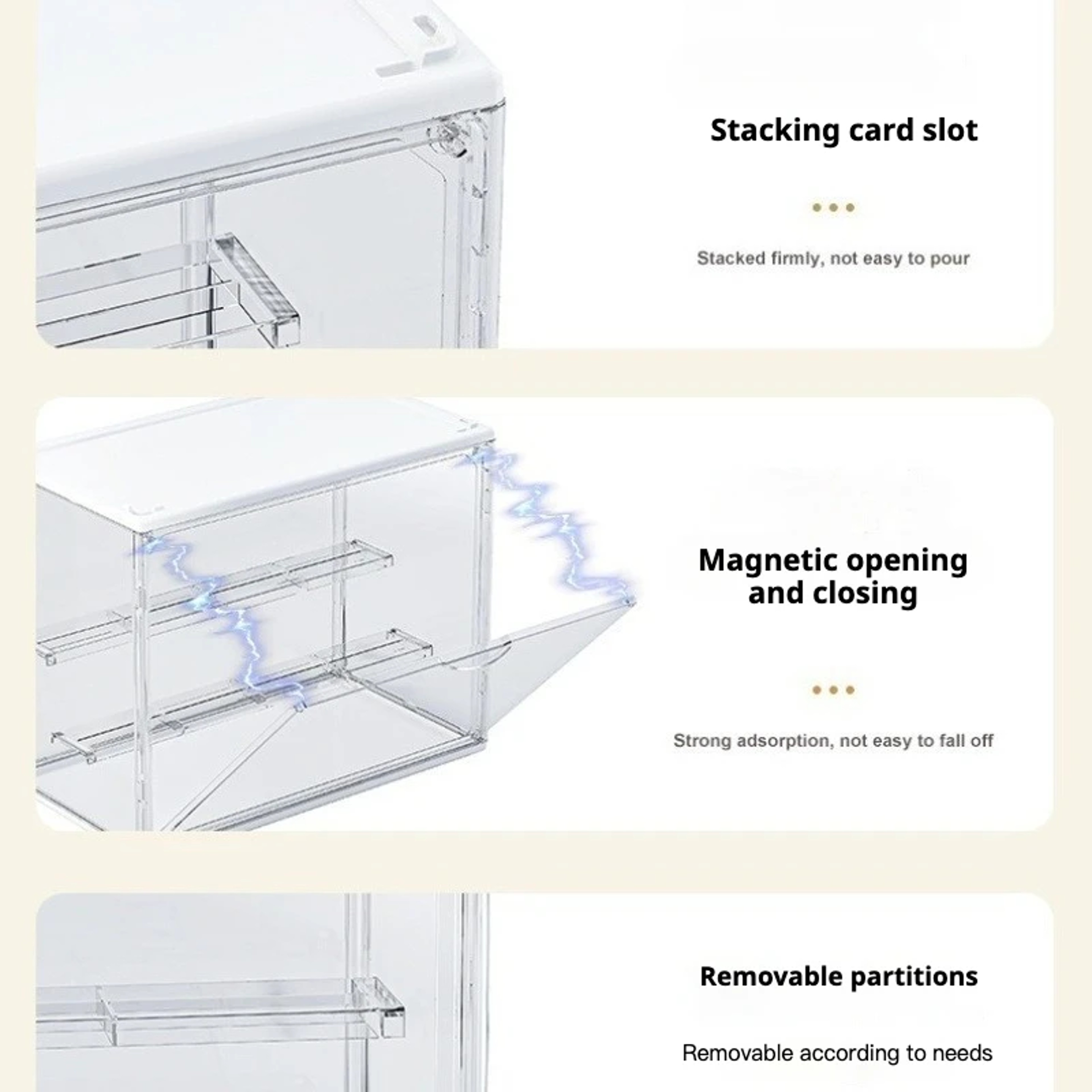 Large Capacity Acrylic Figure Display Case Clear Blind Box Organizer For Collectibles 5