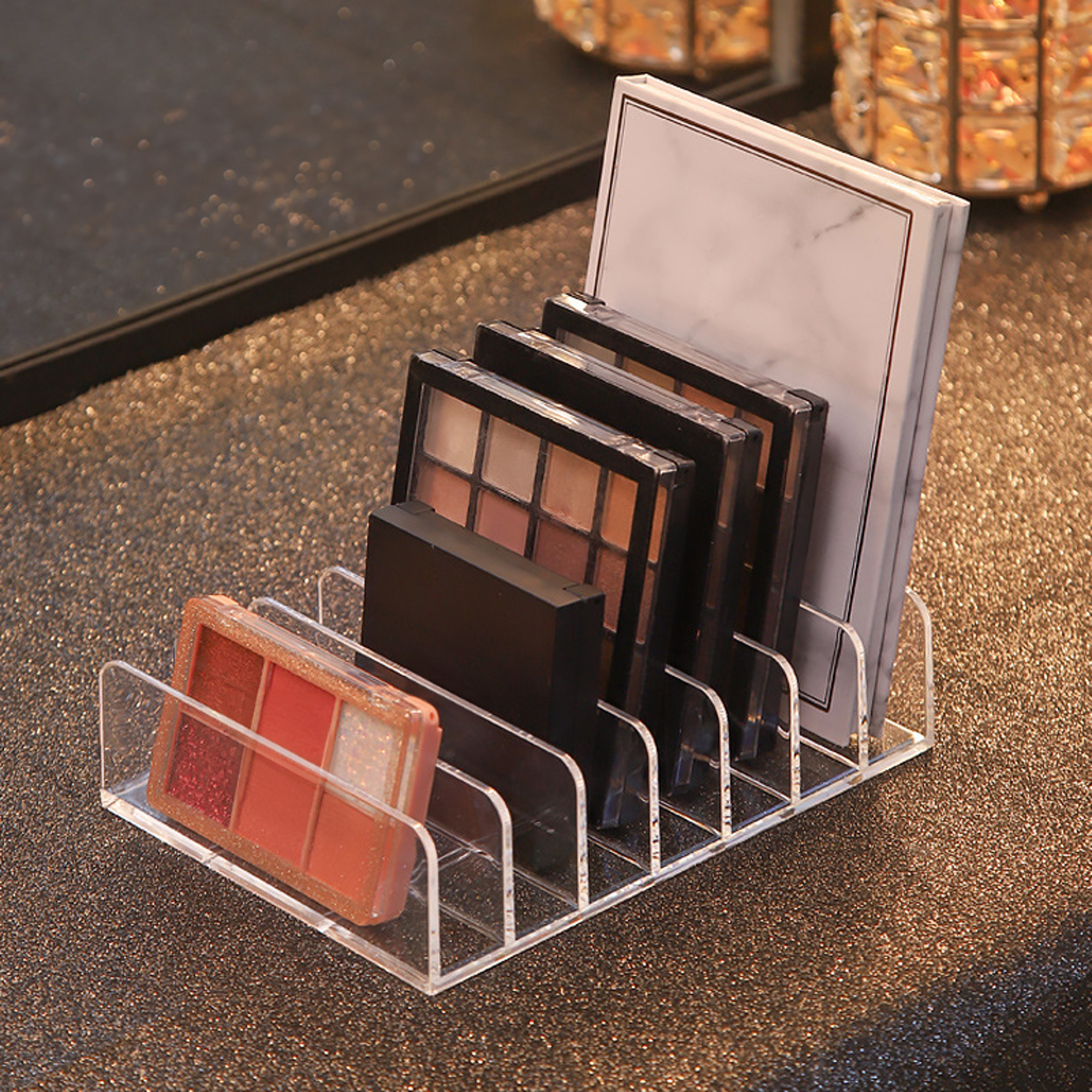 7 Slot Makeup Organizer Clear Eyeshadow Palette Organizer for Vanity and Bathroom – view 8