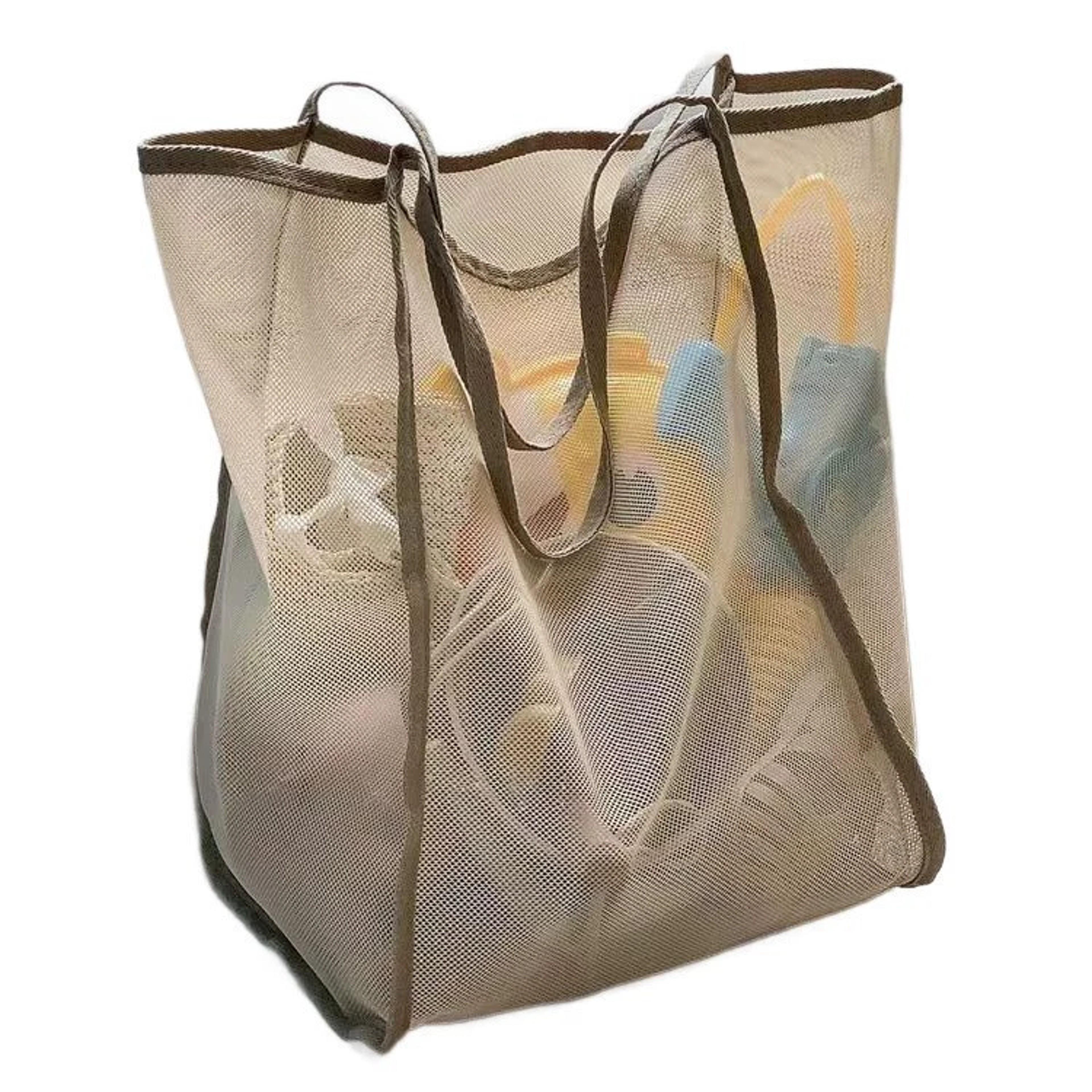 Large Capacity Mesh Beach Bag Foldable Beach Tote Bag for Travel Pool and Shopping – view 7