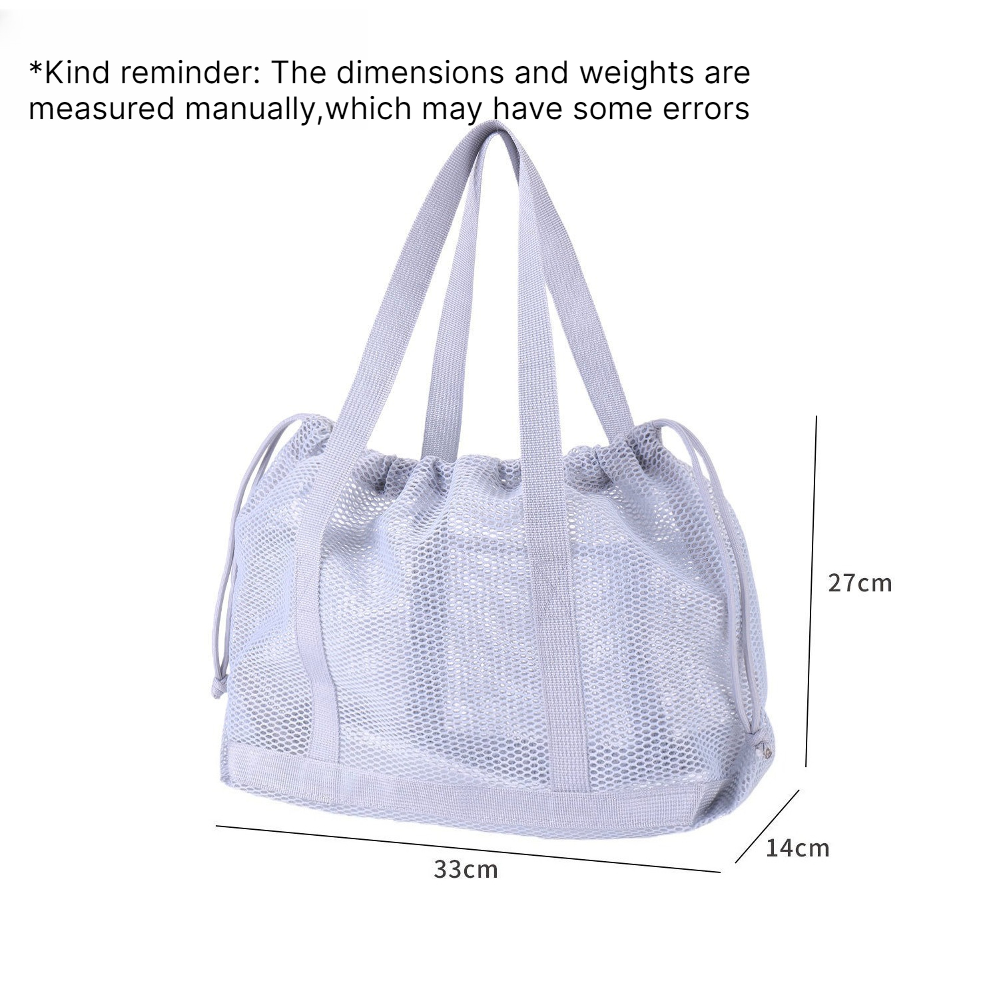 Sand Free Mesh Beach Bag Foldable Drawstring Travel Tote 7