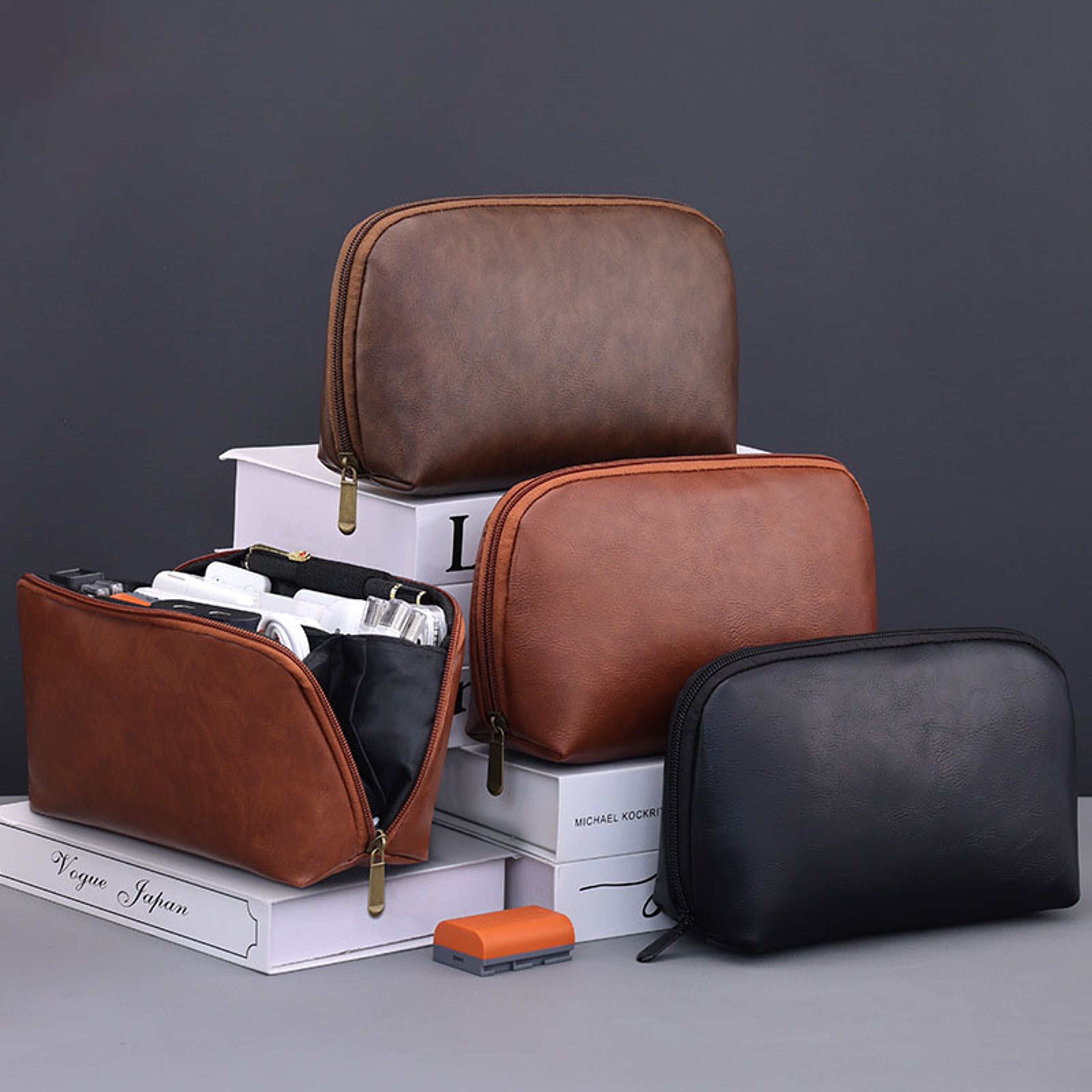 Portable Electronics Organizer Bag Waterproof Travel Cable Organizer For Chargers Power Bank And Ac 1