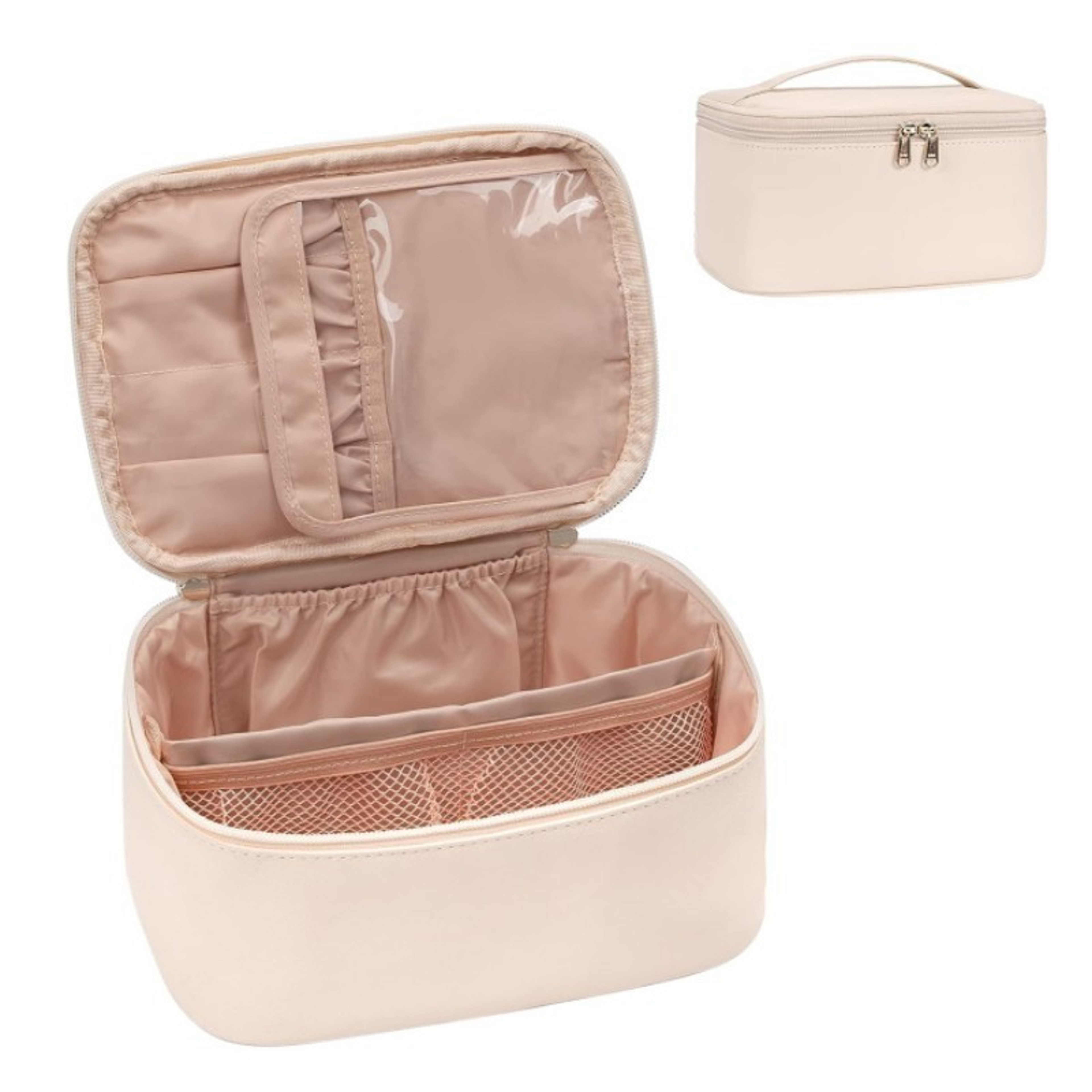 Large Capacity Travel Makeup Bag Portable Cosmetic Organizer for Women Black – view 8