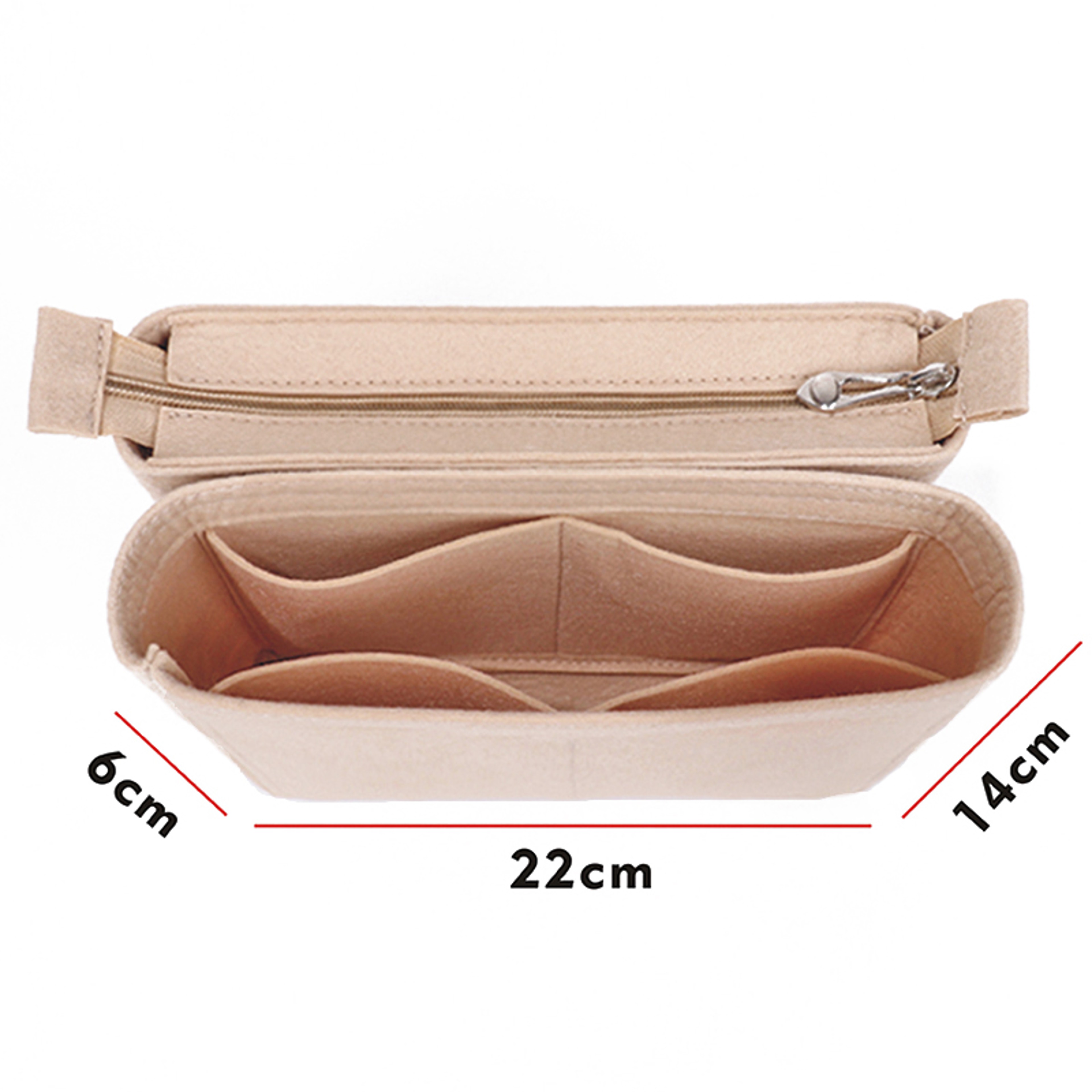 Neo Noe Felt Purse Organizer Insert Multi Pocket Handbag Liner 6