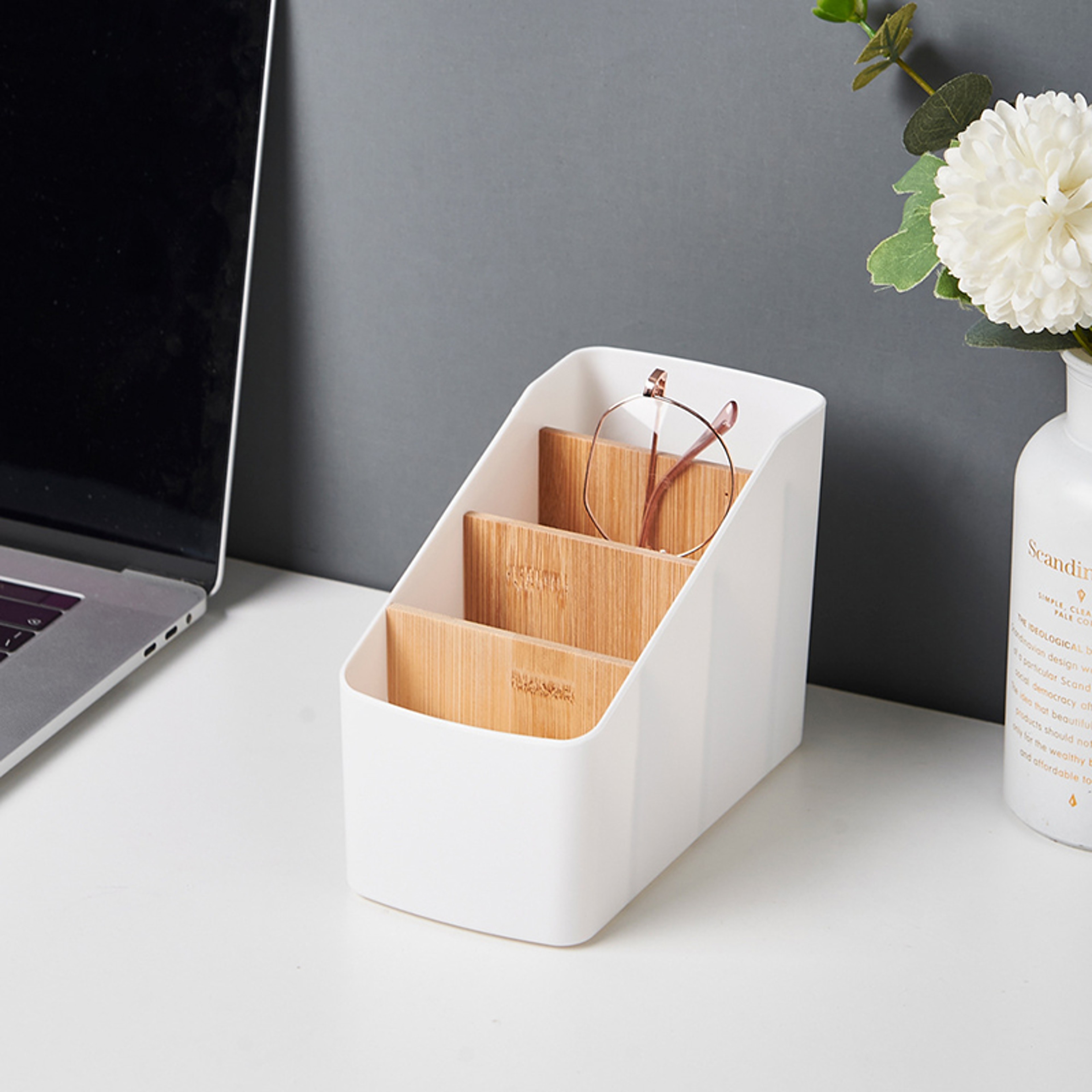 Remote Control Holder Desktop Organizer Caddy For Remotes Makeup Brushes And Office Supplies 1