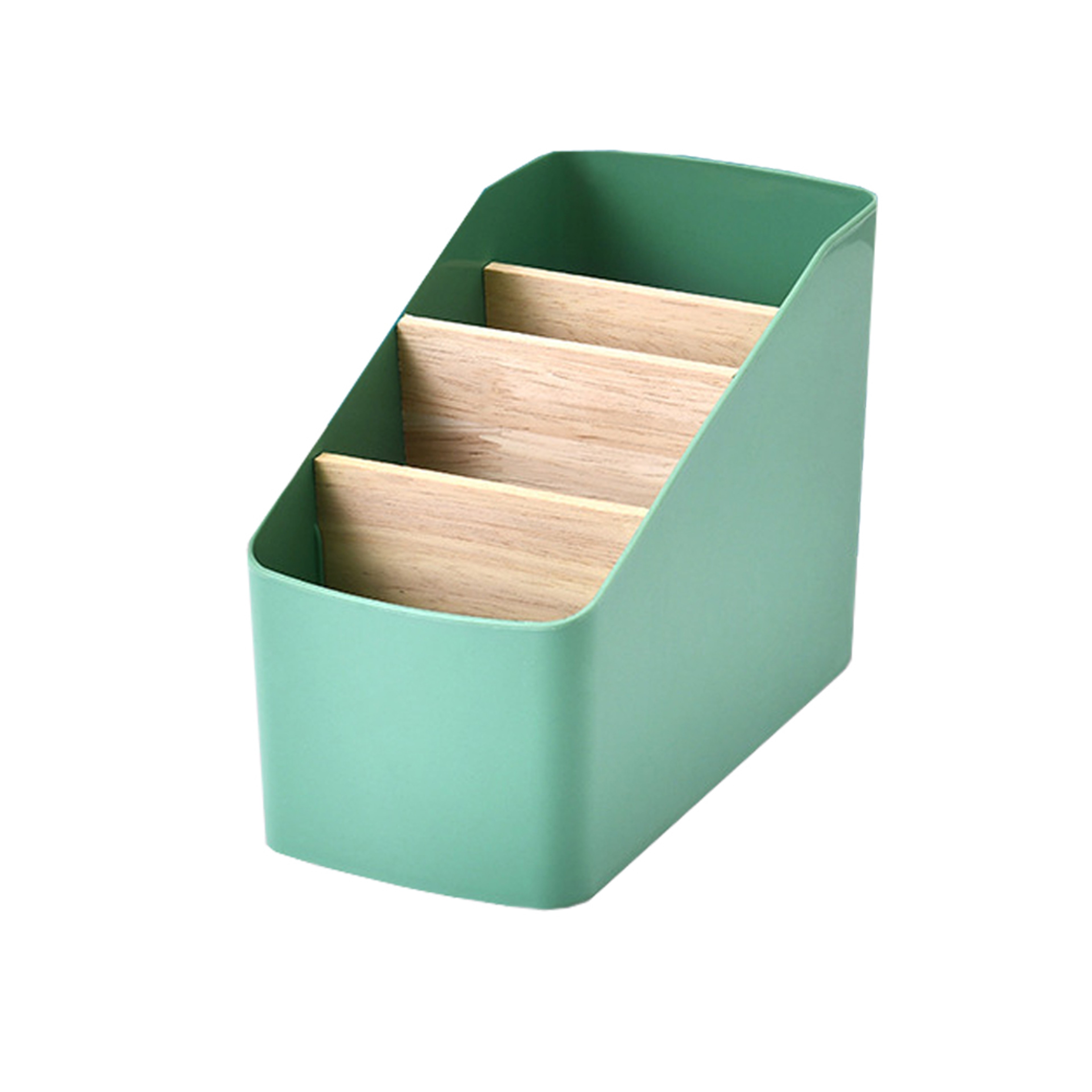 Wooden Remote Control Holder Multipurpose Desktop Organizer Storage Box 4