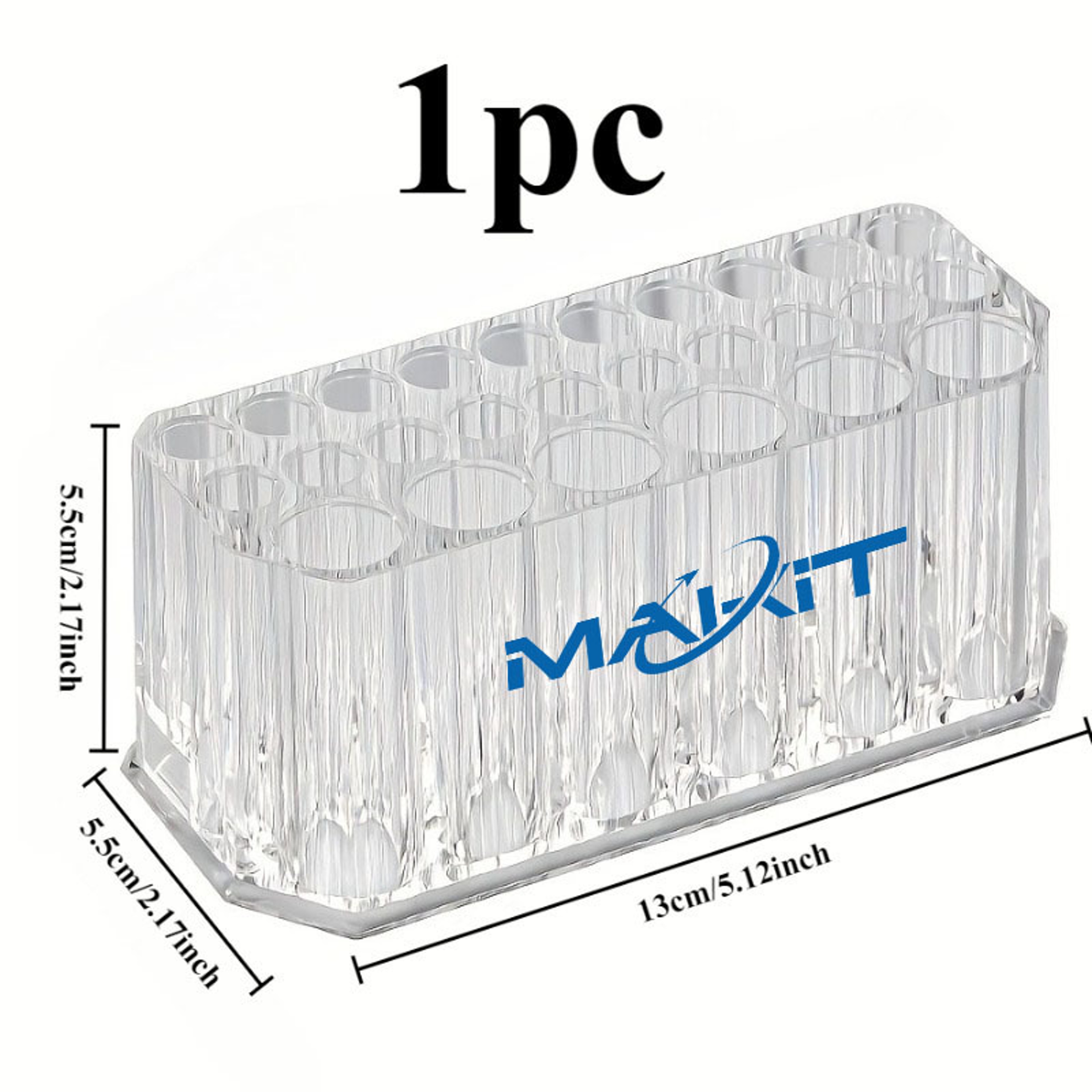 Makit Clear Acrylic Nail Brush Holder Large Capacity Nail Tool Organizer 4