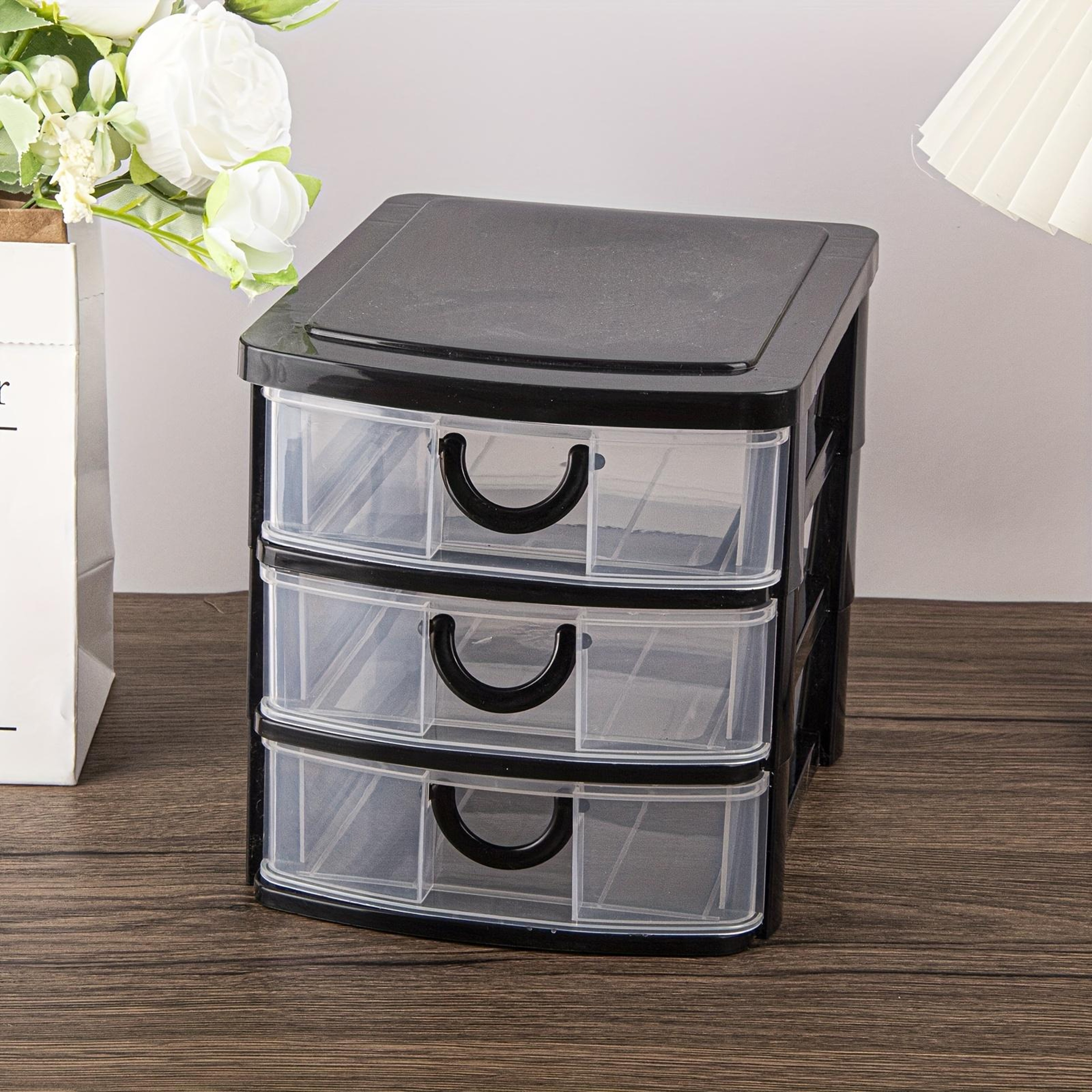 3 Drawer Makeup Organizer Clear Cosmetic Storage Box For Vanity And Bathroom 3