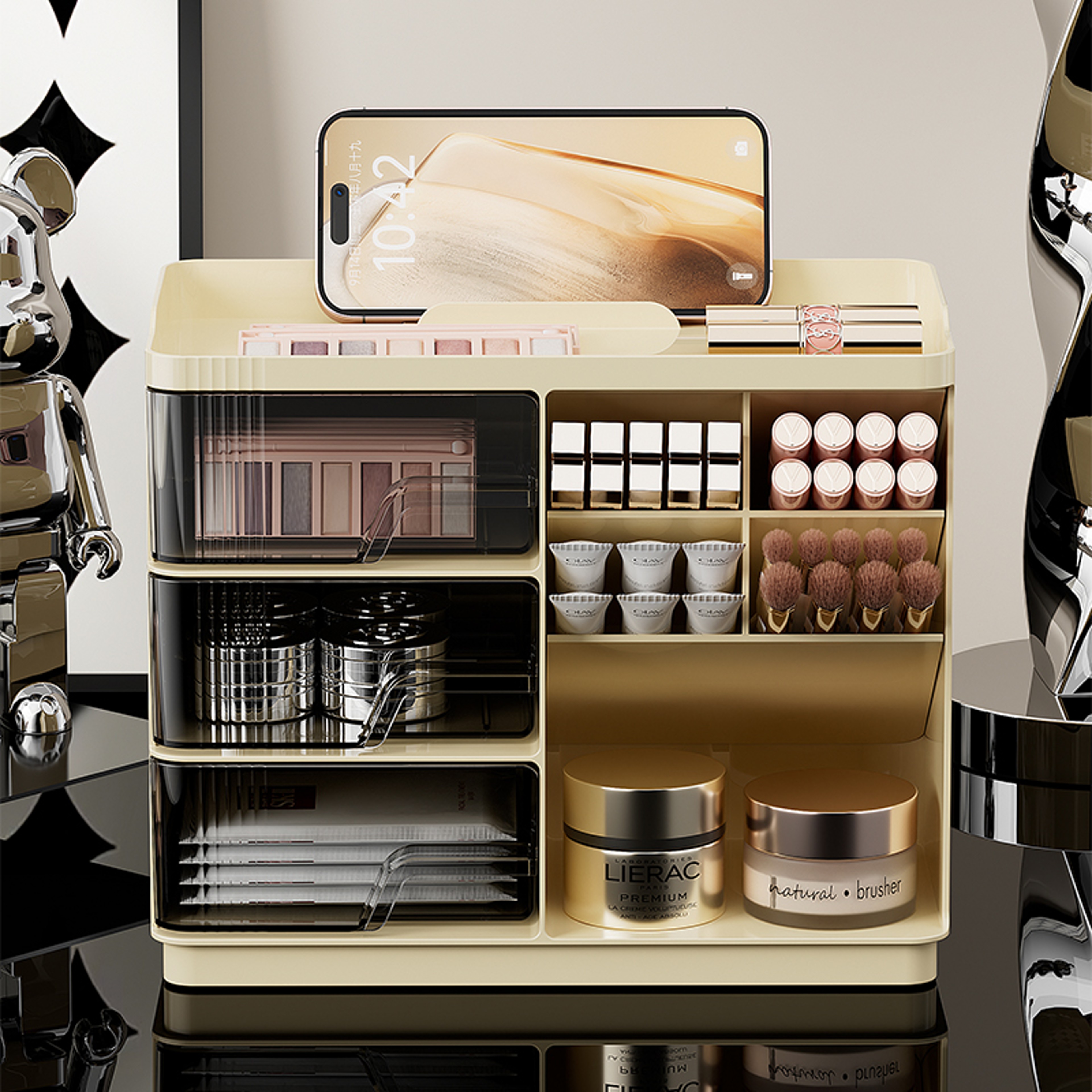 Spacious Makeup Organizer With Drawers And Cosmetic Storage Display Case 2