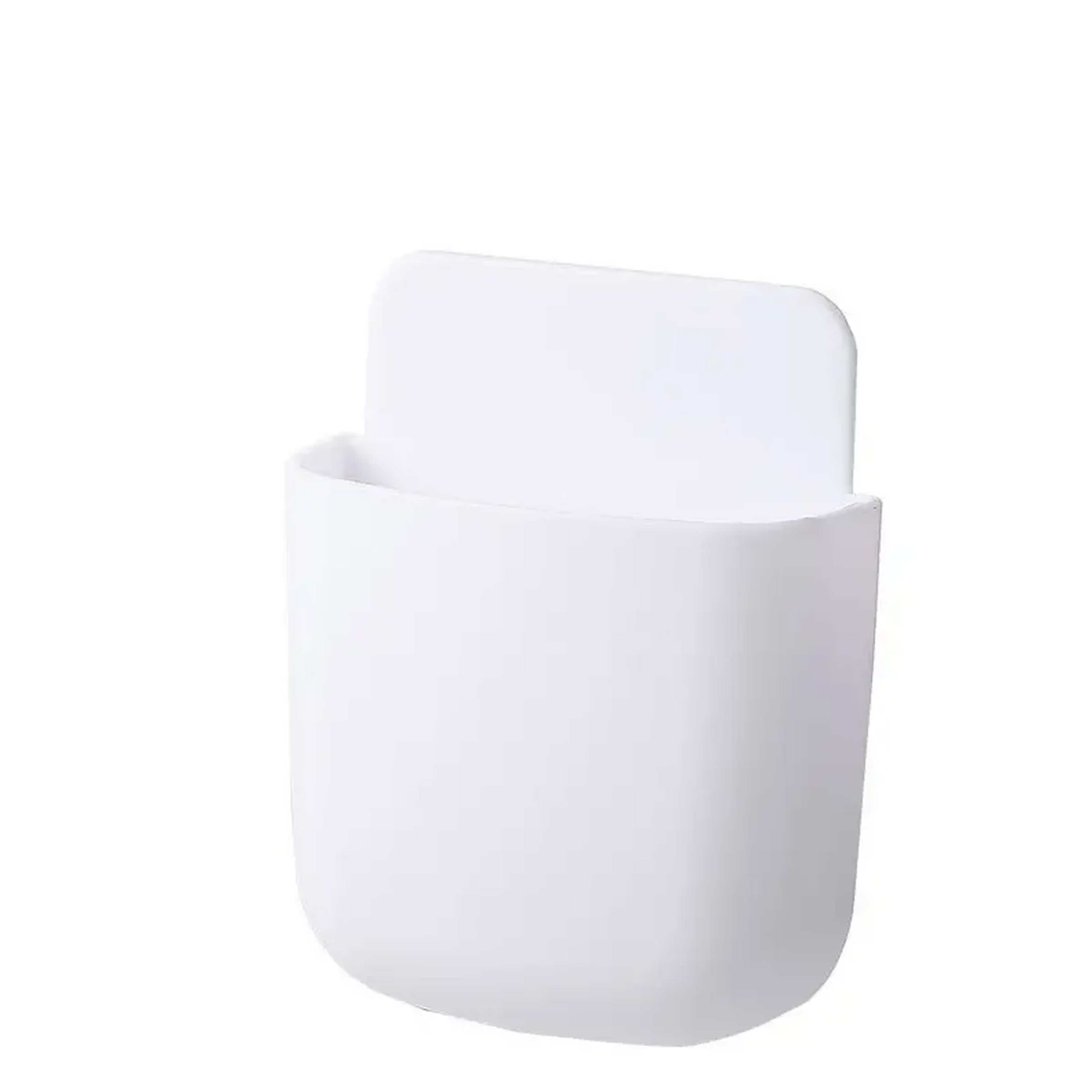 Wall Mounted Phone Holder And Remote Control Organizer Adhesive Storage Rack 8
