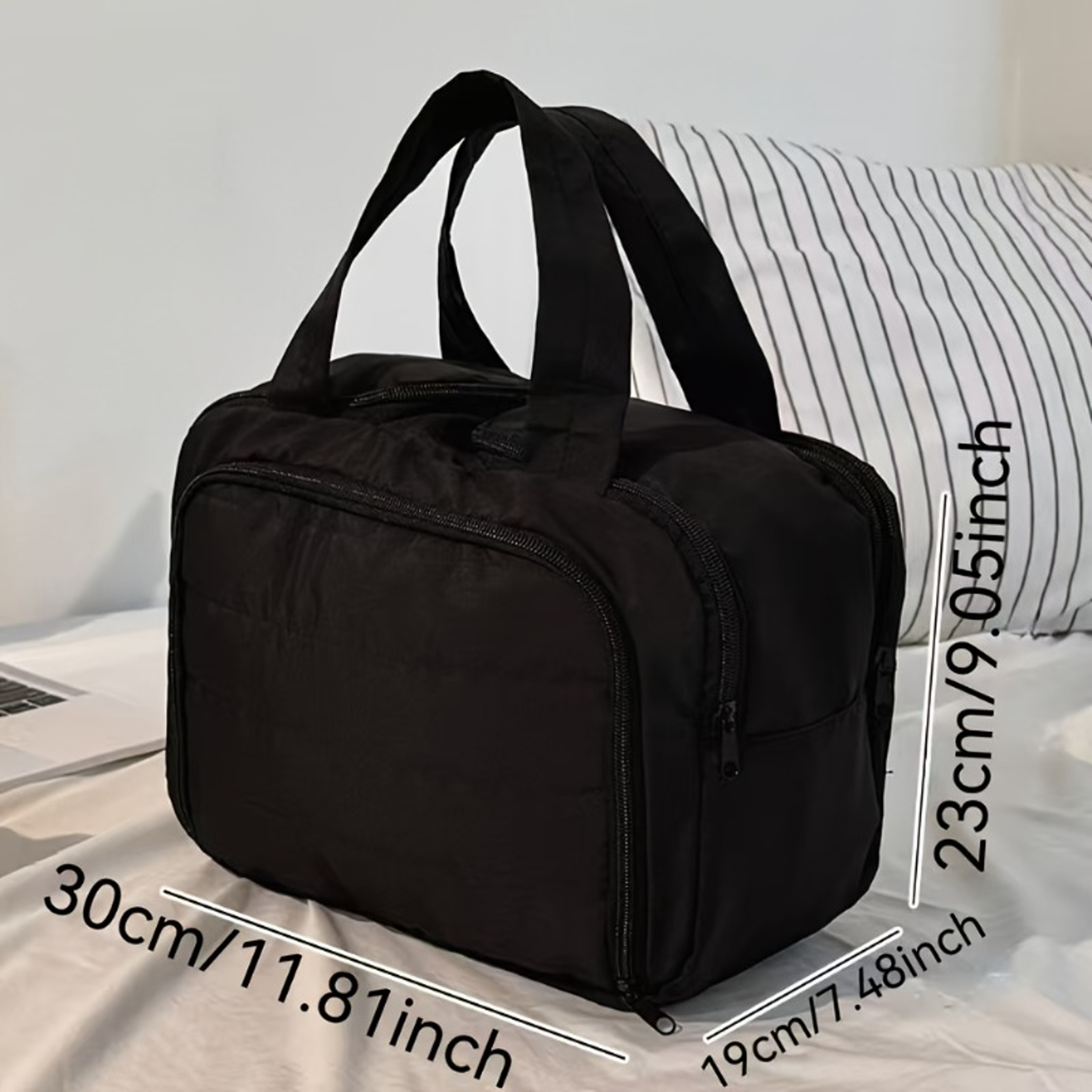 Large Capacity Travel Makeup Bag With Multi Compartment Toiletry Organizer 5