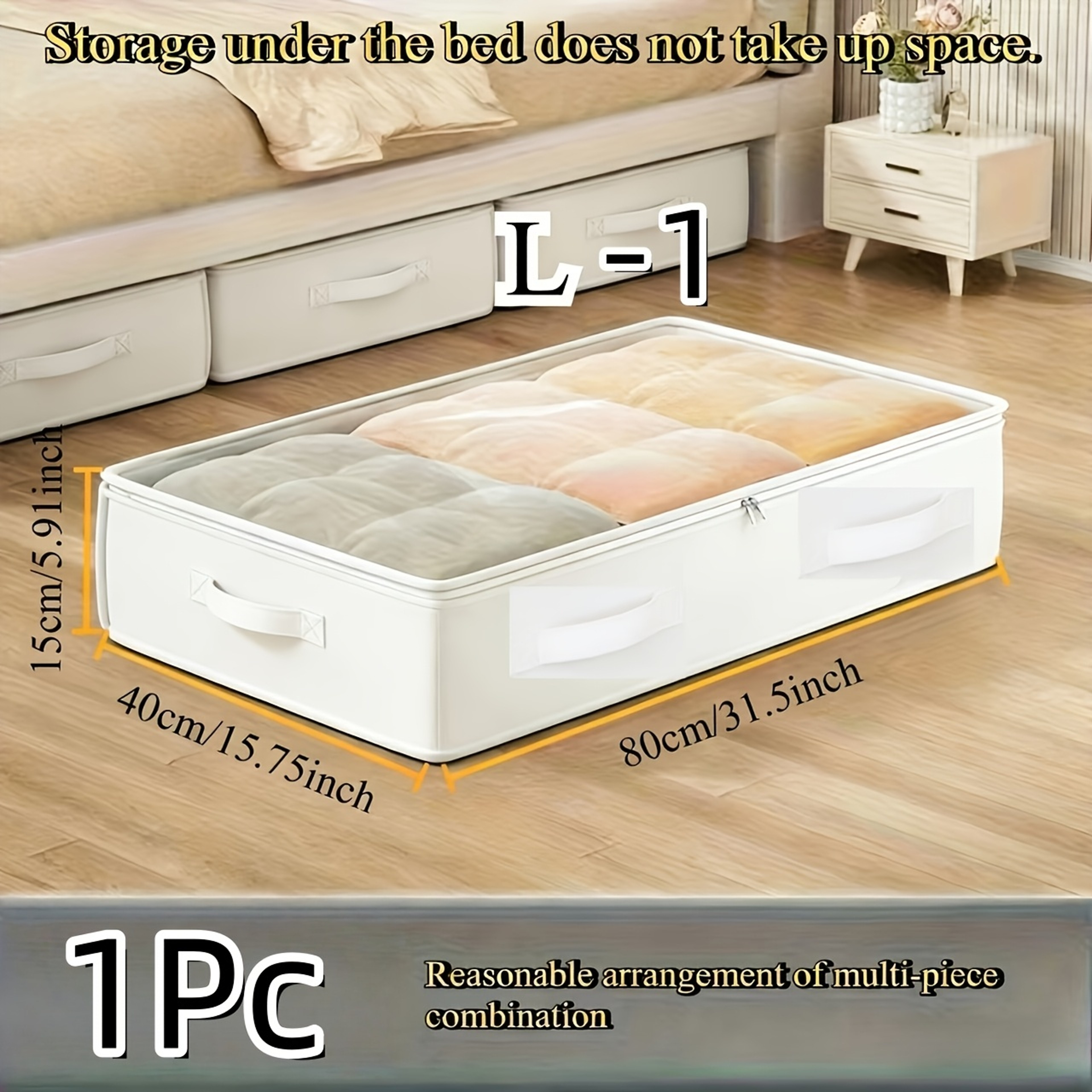 Large Clothing Storage Organizer Bag With Transparent Window For Closet And Under Bed 2