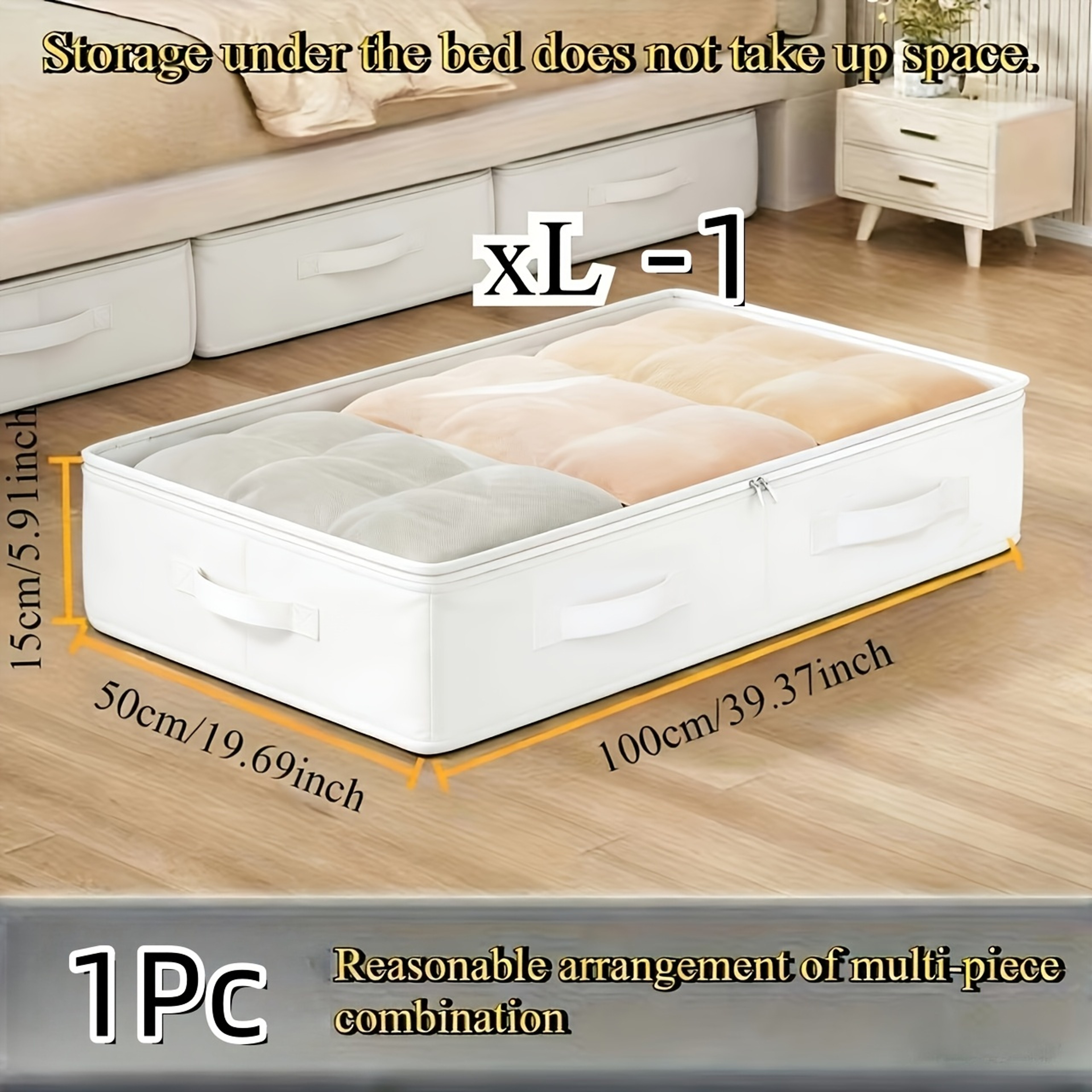 Large Clothing Storage Organizer Bag With Transparent Window For Closet And Under Bed 6