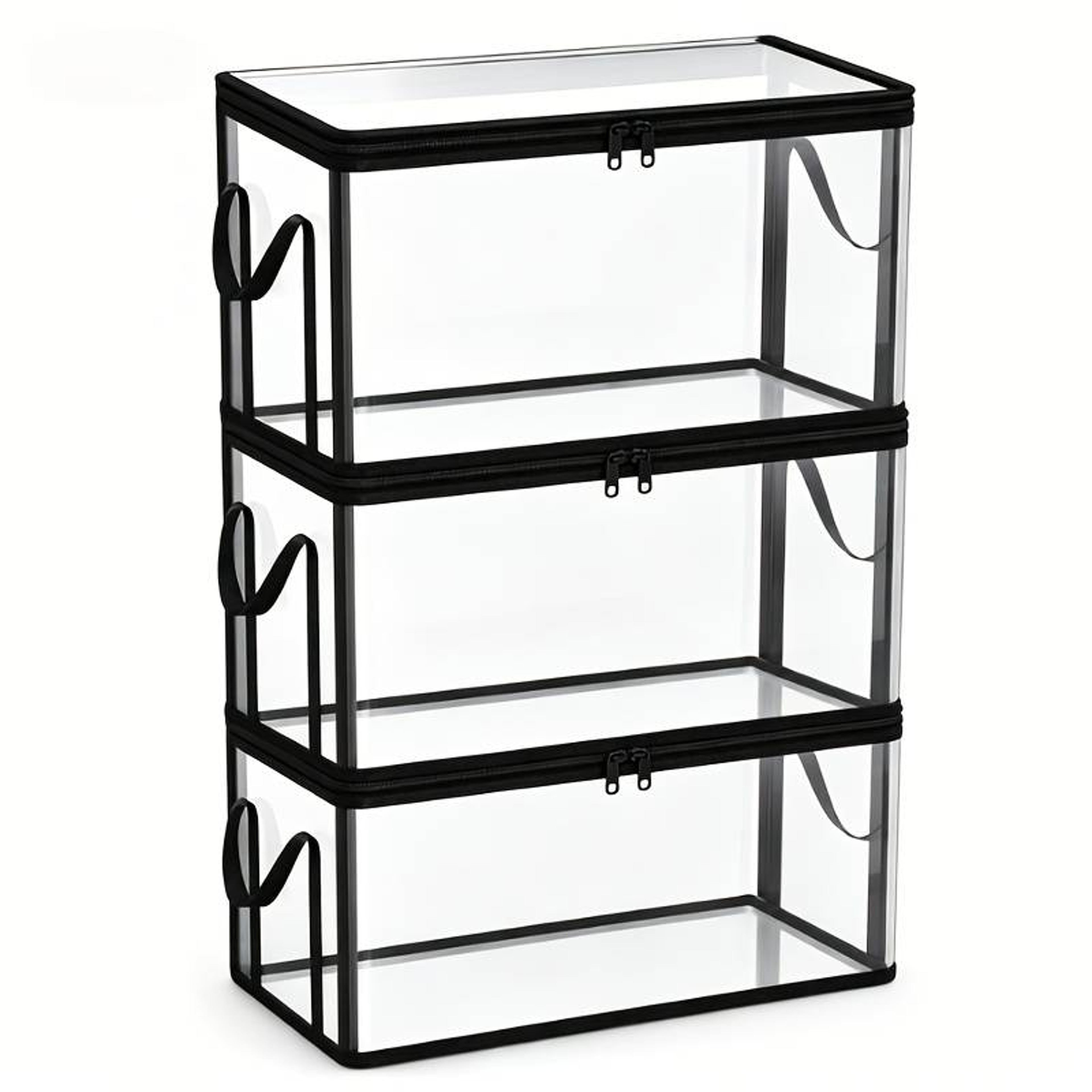3 Pack Large Clear Foldable Storage Bins With Lids For Clothes And Blankets 3