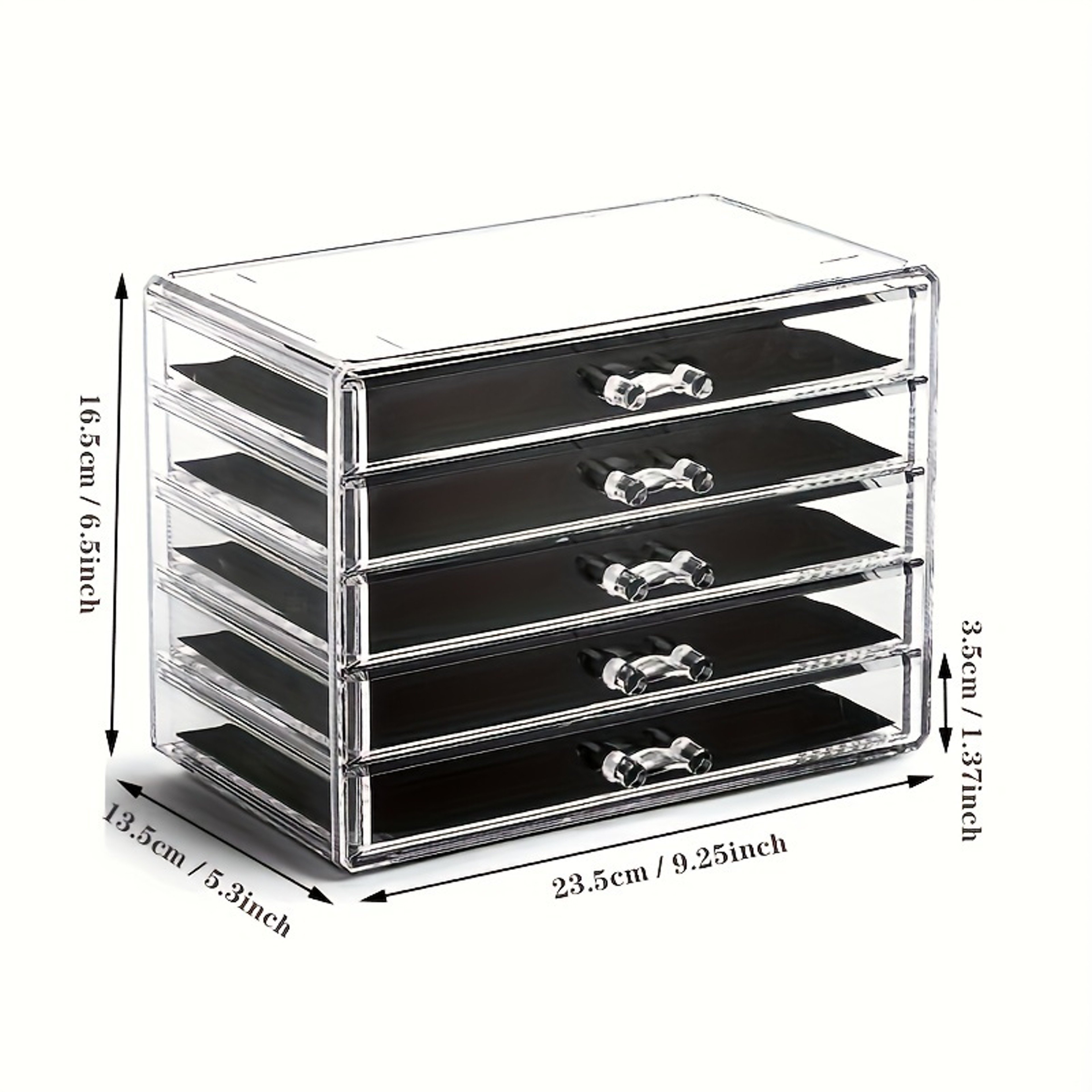 Clear Acrylic Desk Organizer With Drawers 3 Or 5 Layer Office Storage Caddy 5