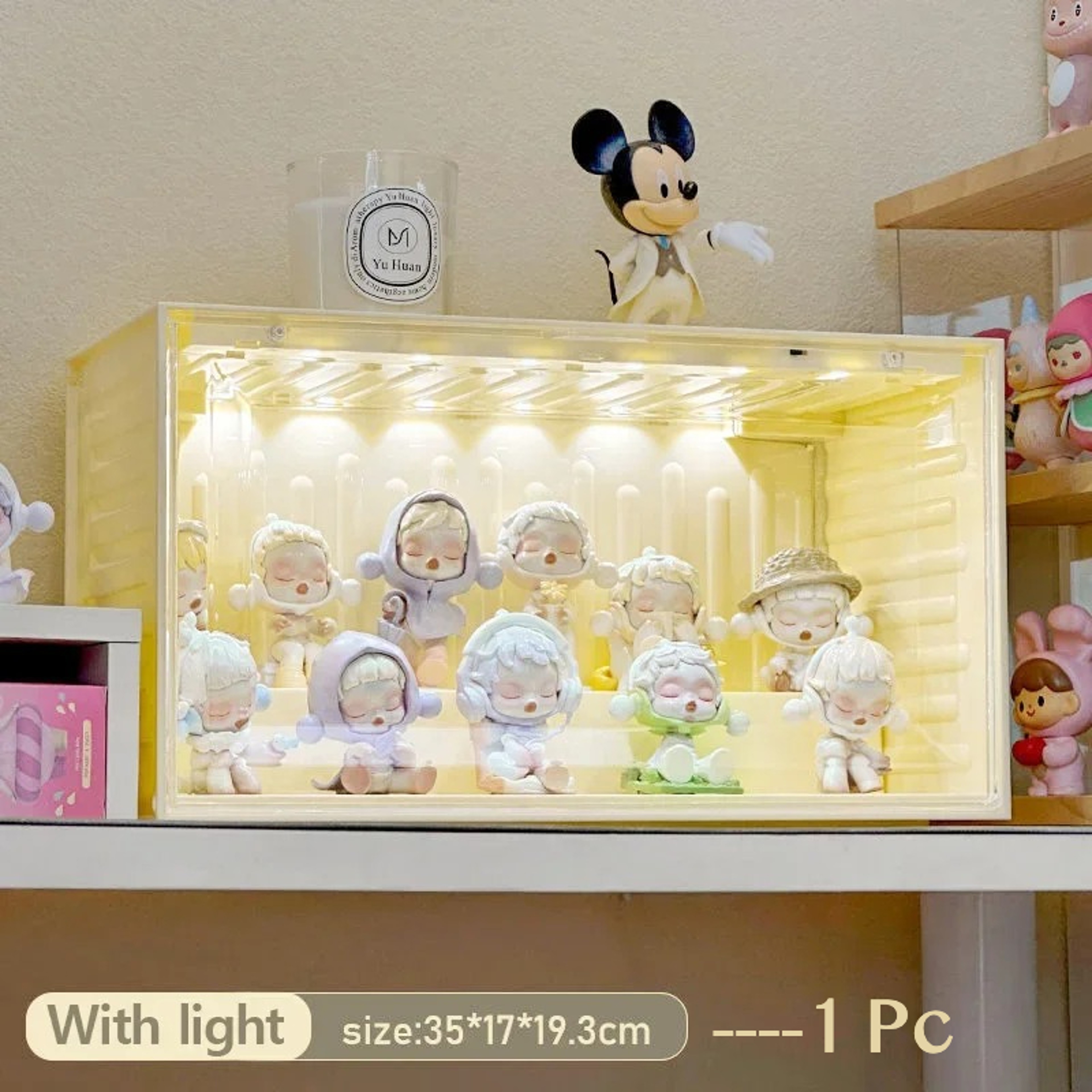 Voice Activated LED Acrylic Display Case Stackable Collectible Organizer – view 7