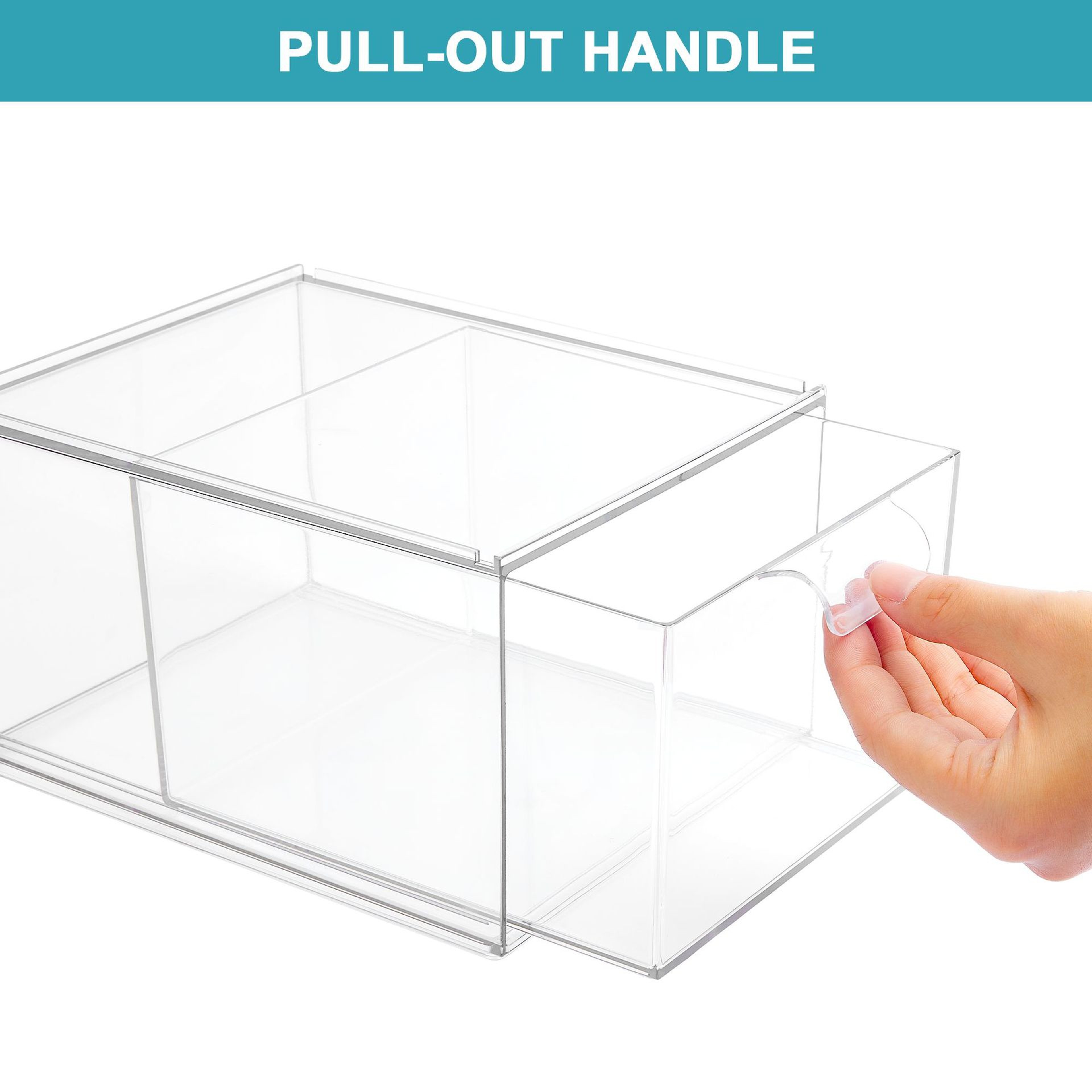 Clear Stackable Storage Drawers Acrylic Makeup Organizer for Vanity and Bathroom – view 7